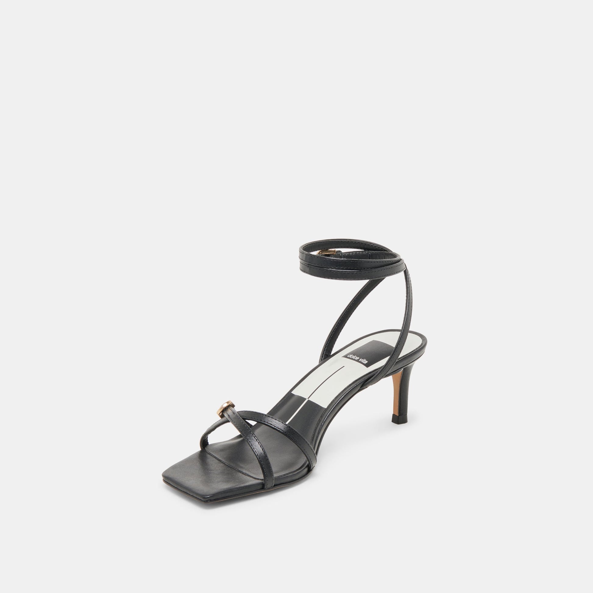 BAMBY HEELS BLACK LEATHER
 – Dolce Vita