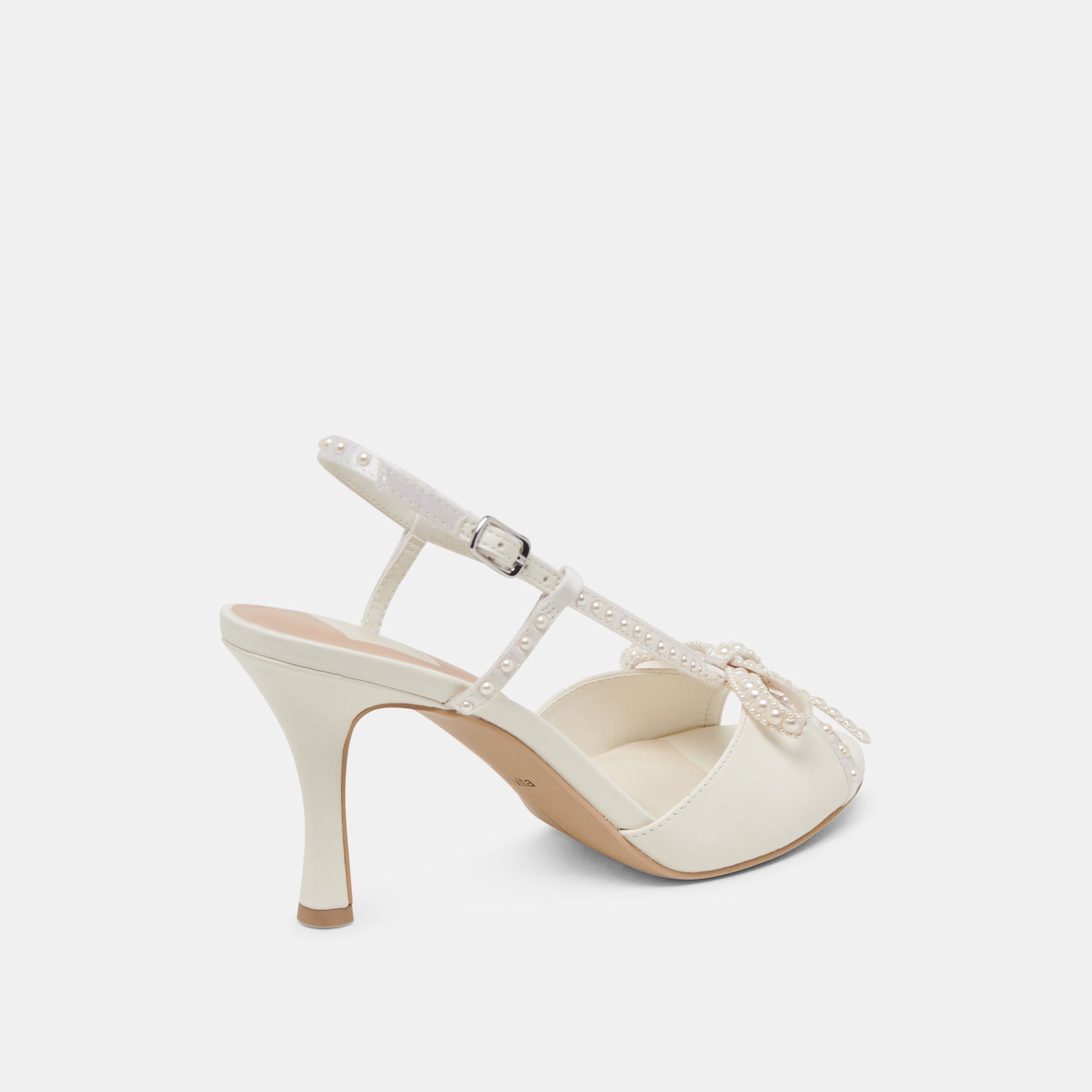 LONNY PEARL HEELS WHITE SATIN
 – Dolce Vita
