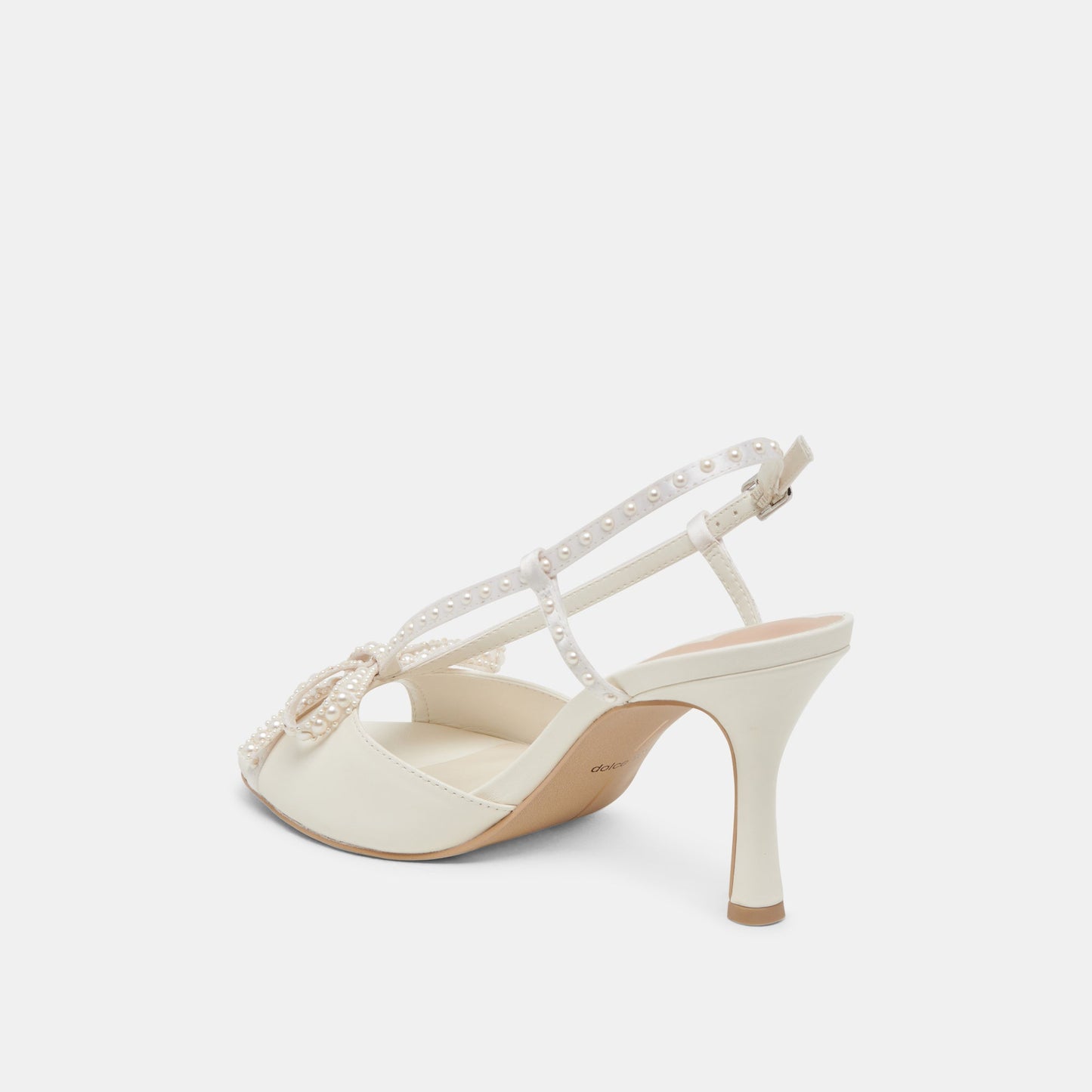 LONNY PEARL HEELS WHITE SATIN
 – Dolce Vita