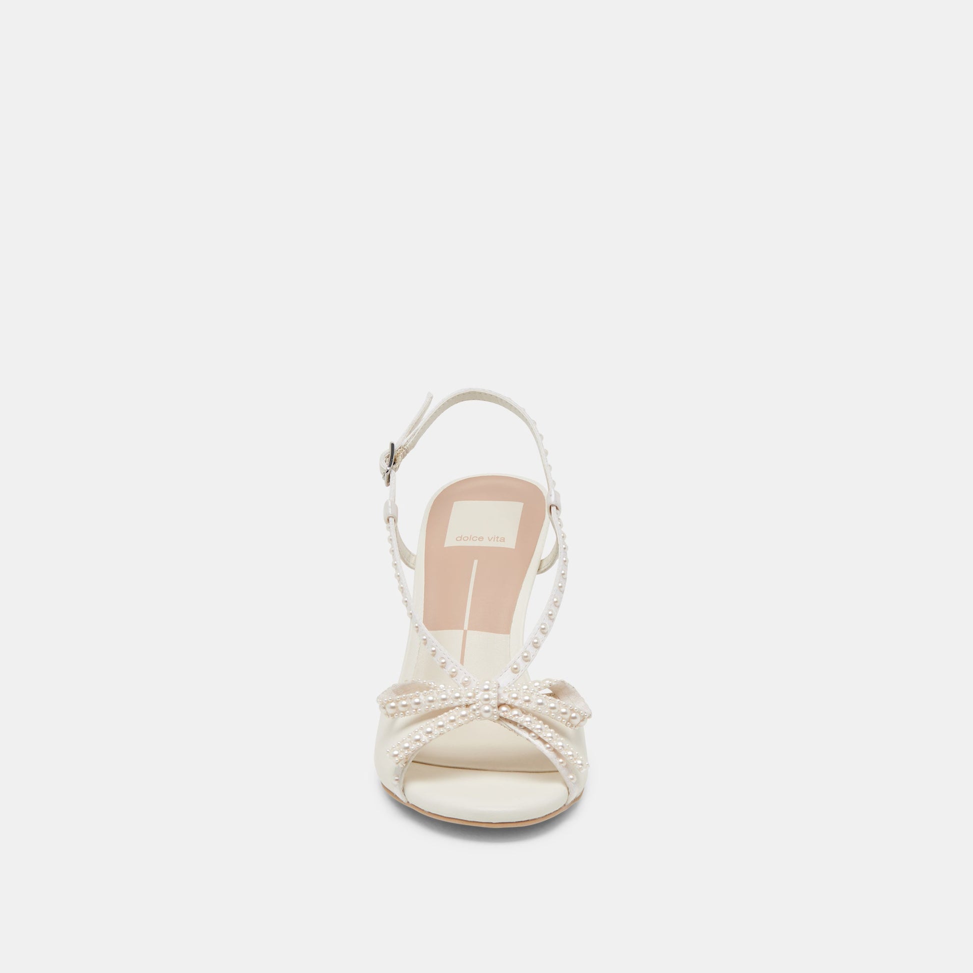 LONNY PEARL HEELS WHITE SATIN
 – Dolce Vita