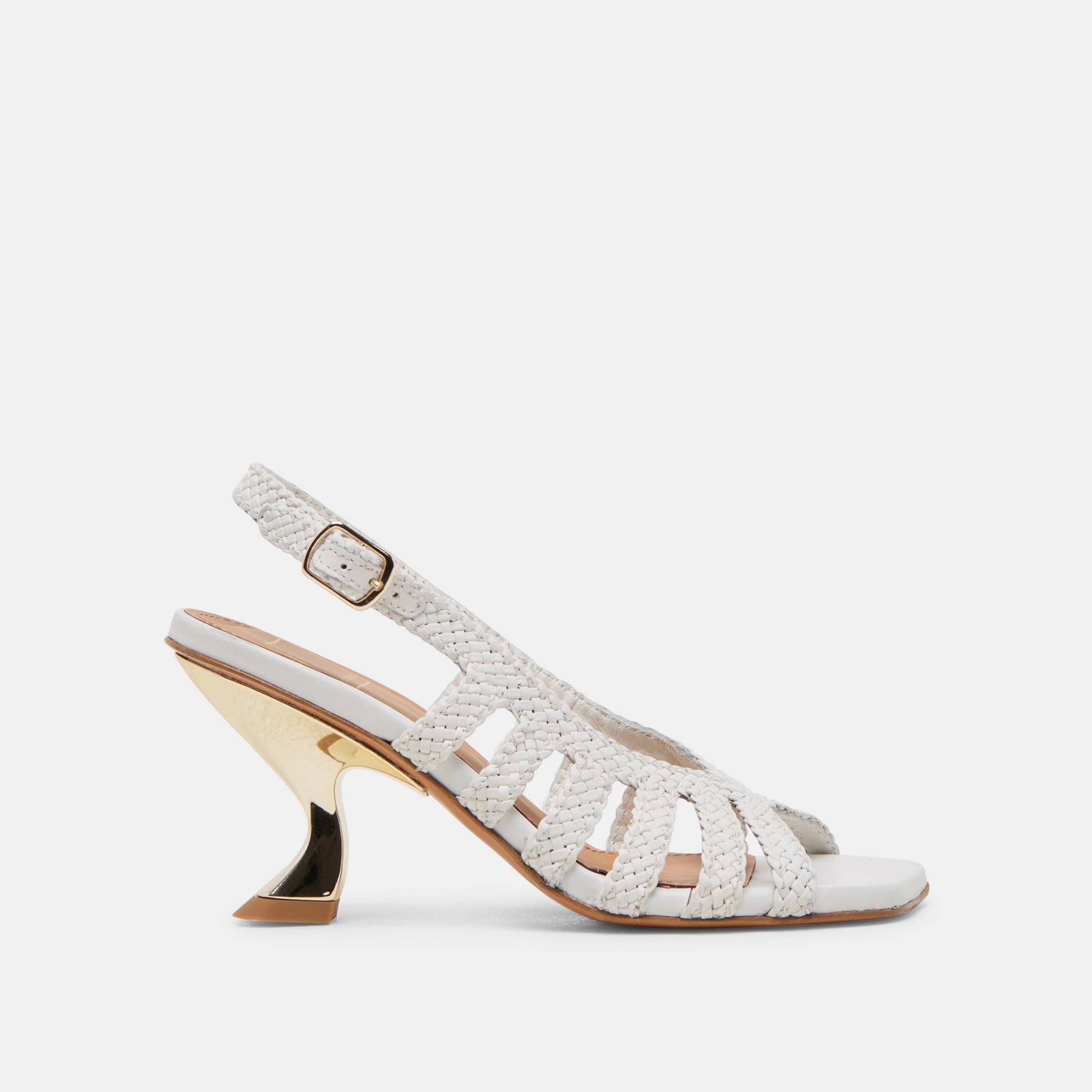SICILY HEELS WHITE WOVEN LEATHER
 – Dolce Vita