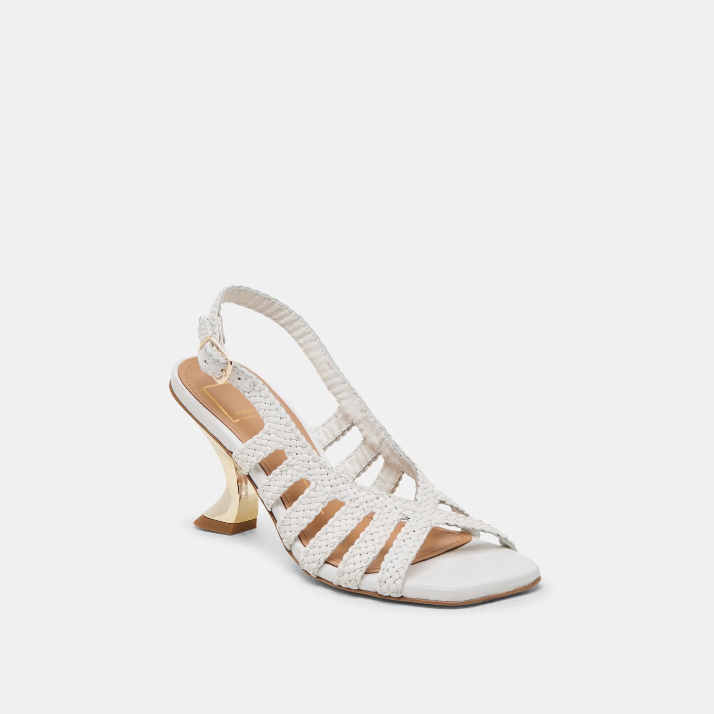 SICILY HEELS WHITE WOVEN LEATHER
 – Dolce Vita