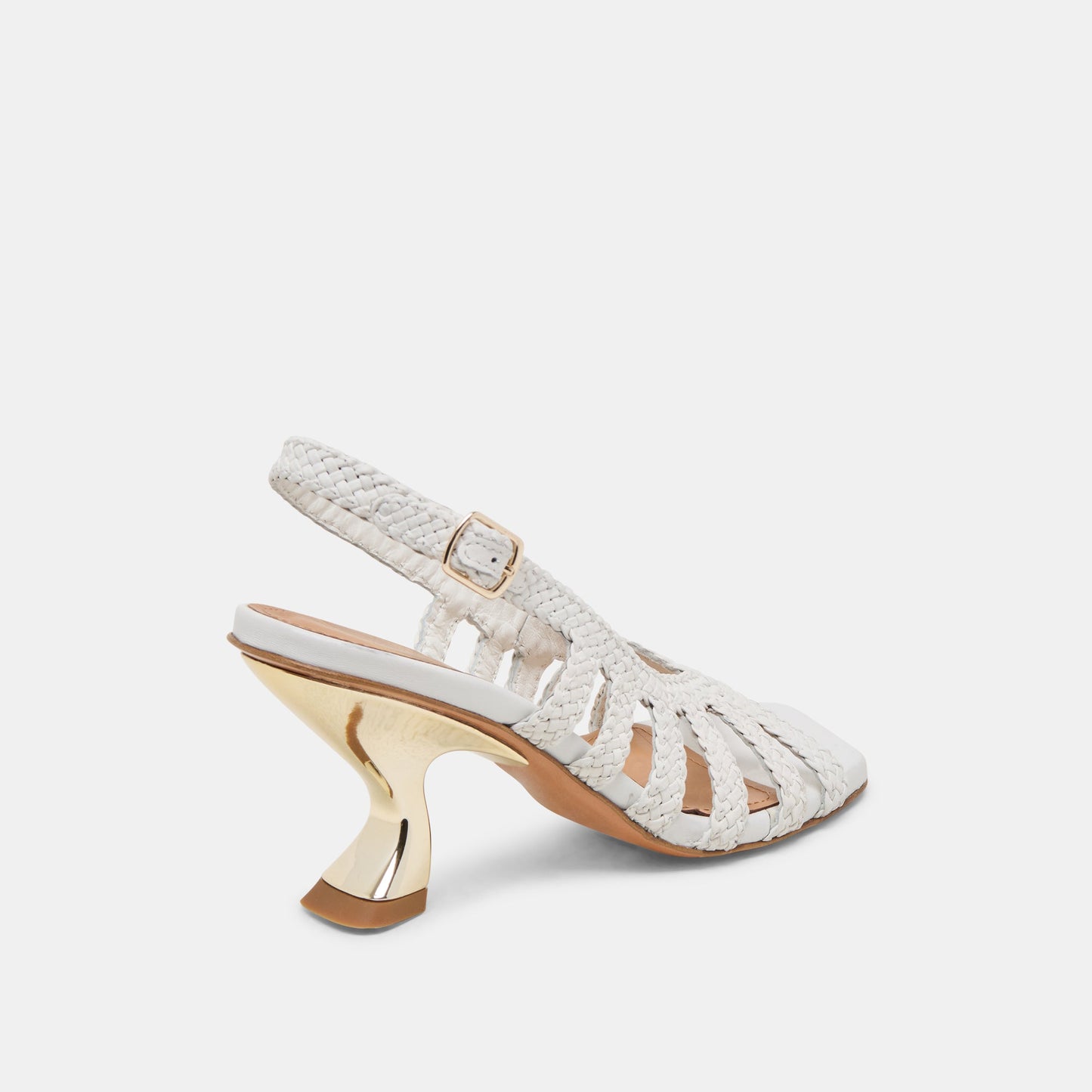 SICILY HEELS WHITE WOVEN LEATHER
 – Dolce Vita