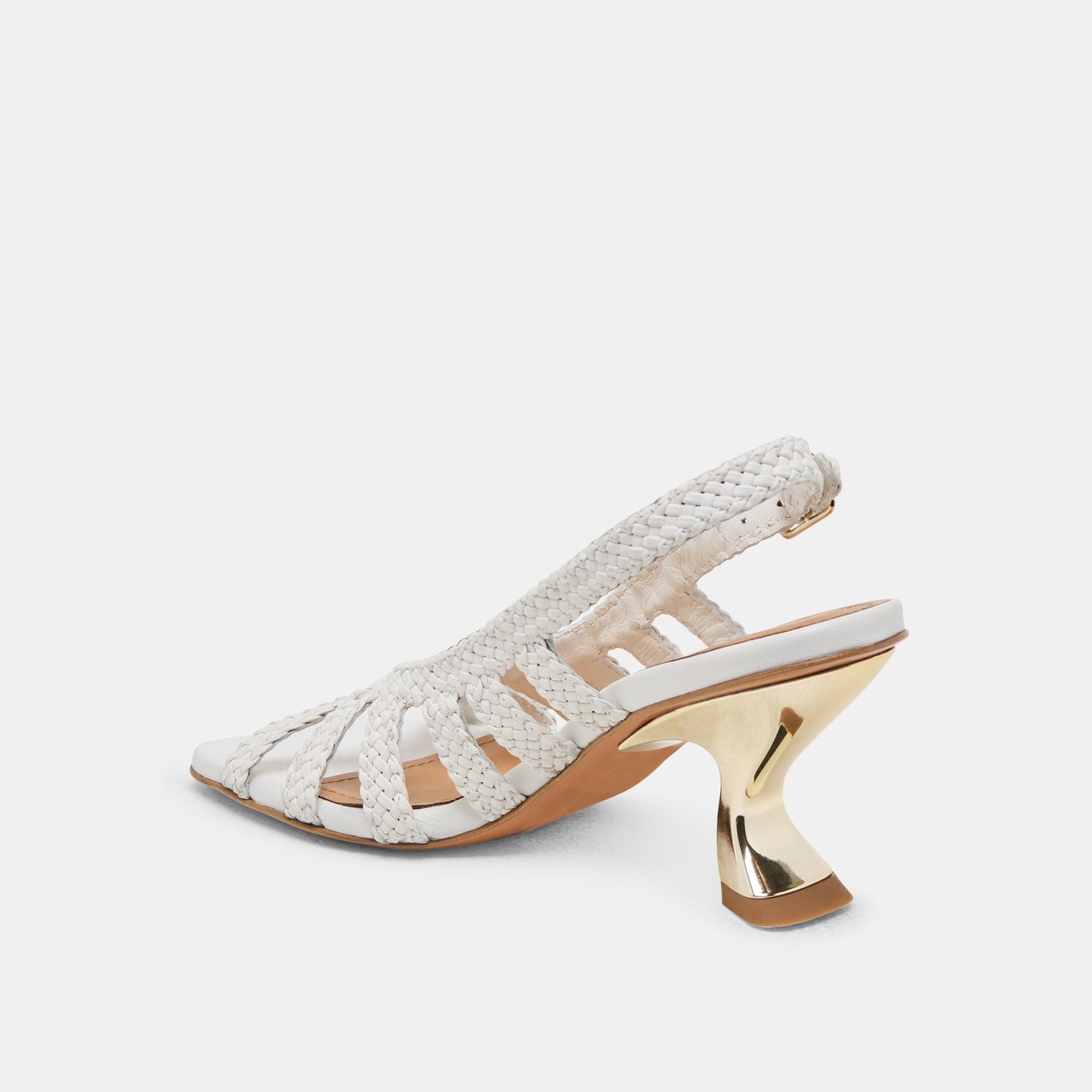 SICILY HEELS WHITE WOVEN LEATHER
 – Dolce Vita