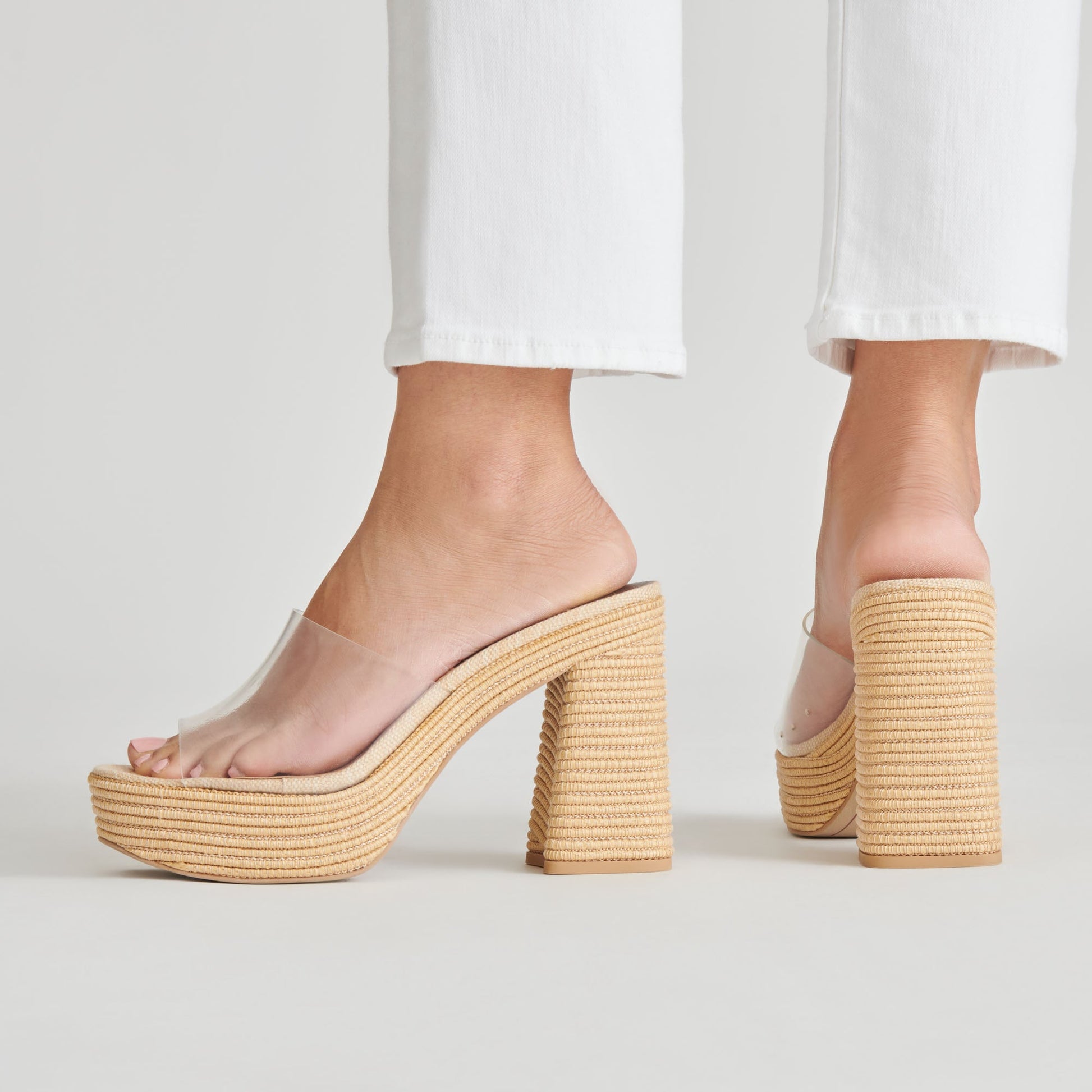 LICHIA HEELS NATURAL VINYL
 – Dolce Vita