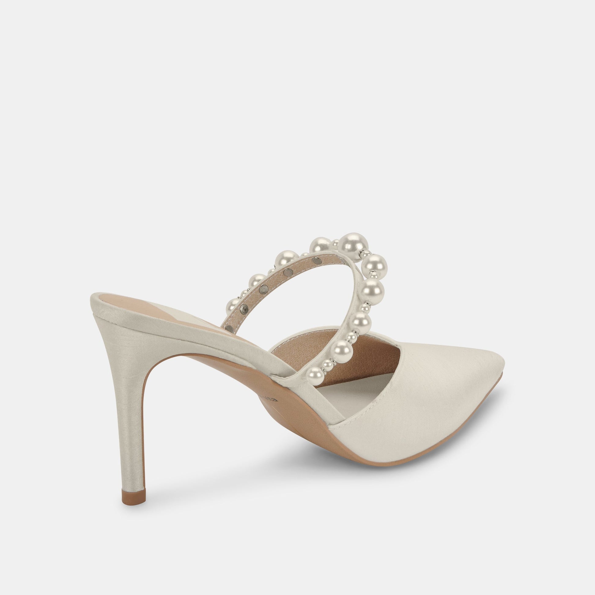 KANIKA Pearl Heels Vanilla Silk | Vanilla Silk Pearl Tapered Heels
 – Dolce Vita