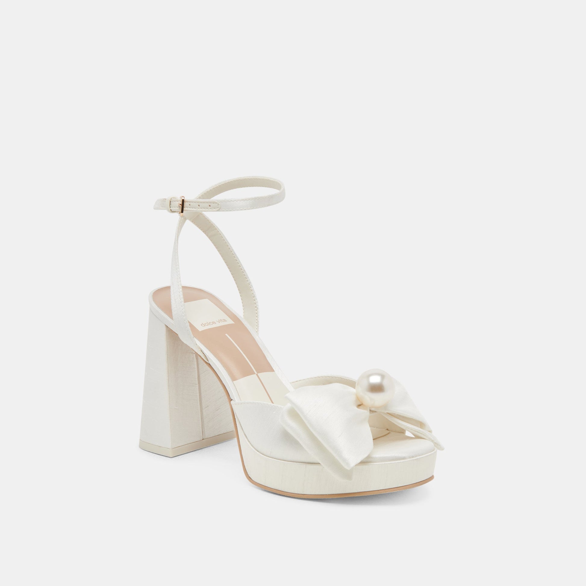 PATTON HEELS IVORY SATIN
 – Dolce Vita