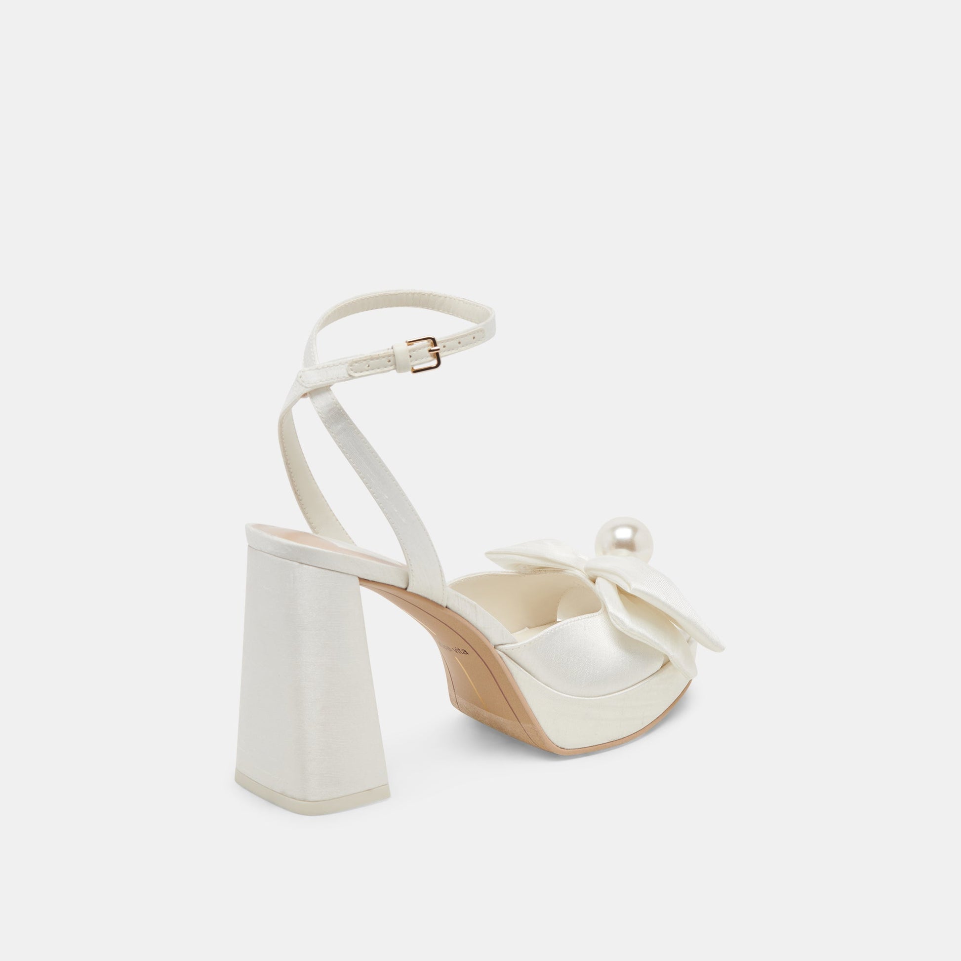 PATTON HEELS IVORY SATIN
 – Dolce Vita
