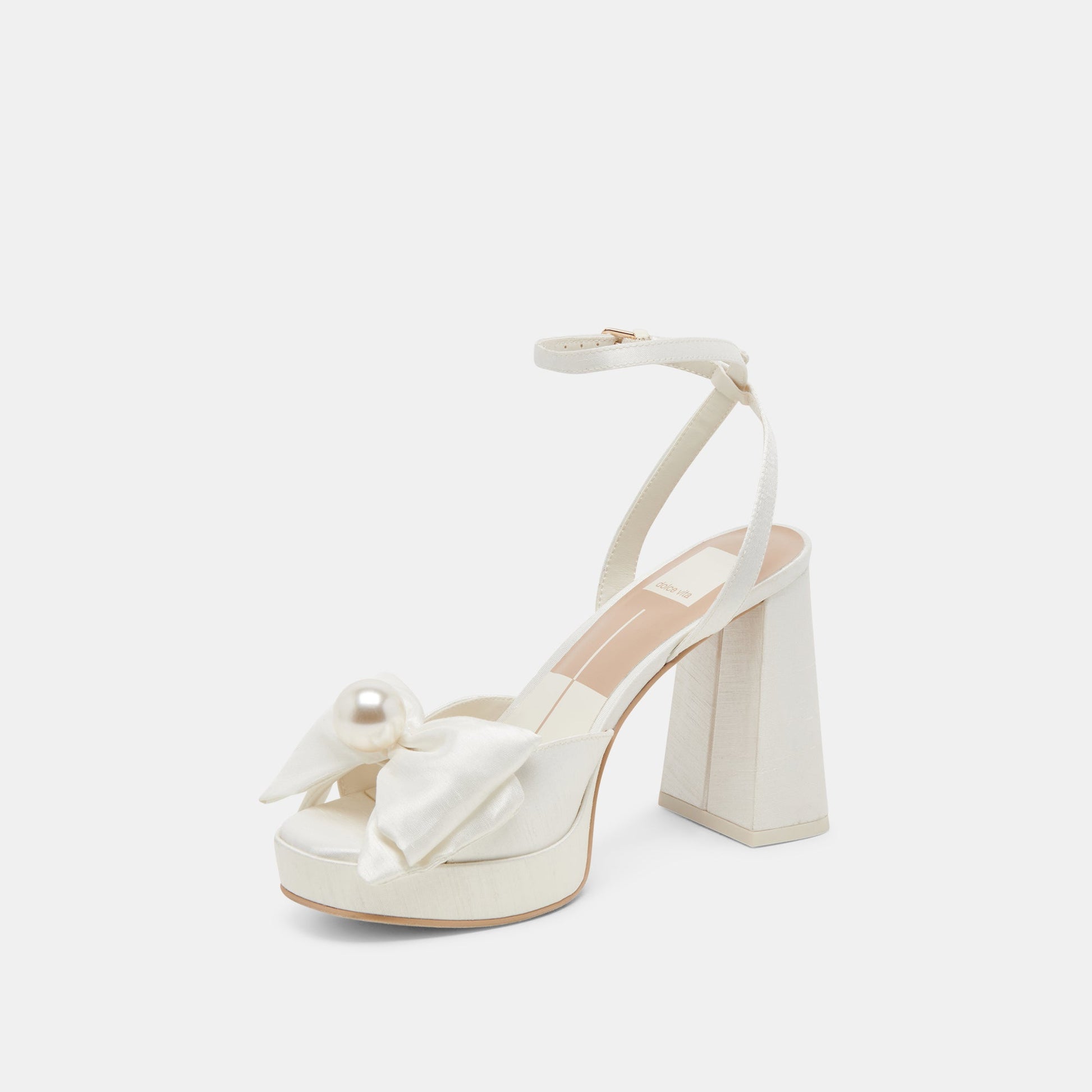 PATTON HEELS IVORY SATIN
 – Dolce Vita