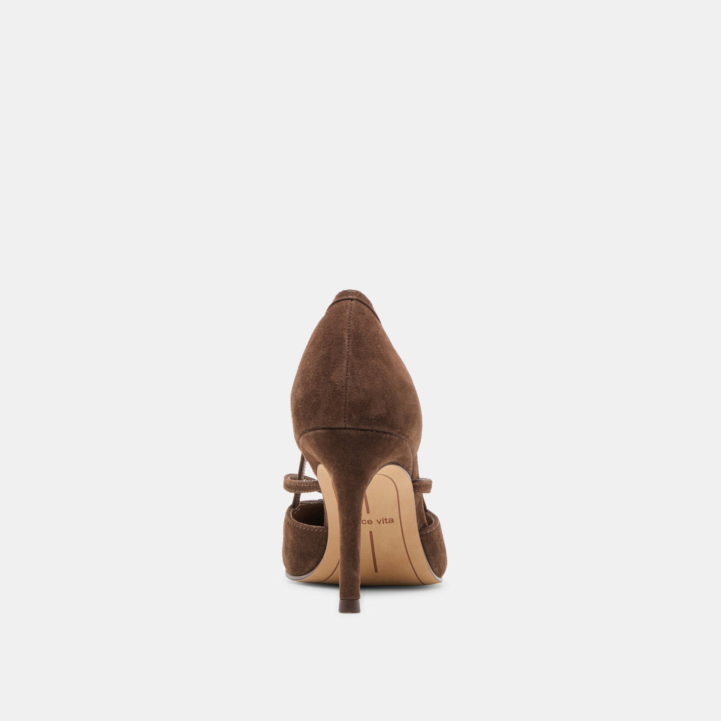 Kaine Dk Brown Suede Heels