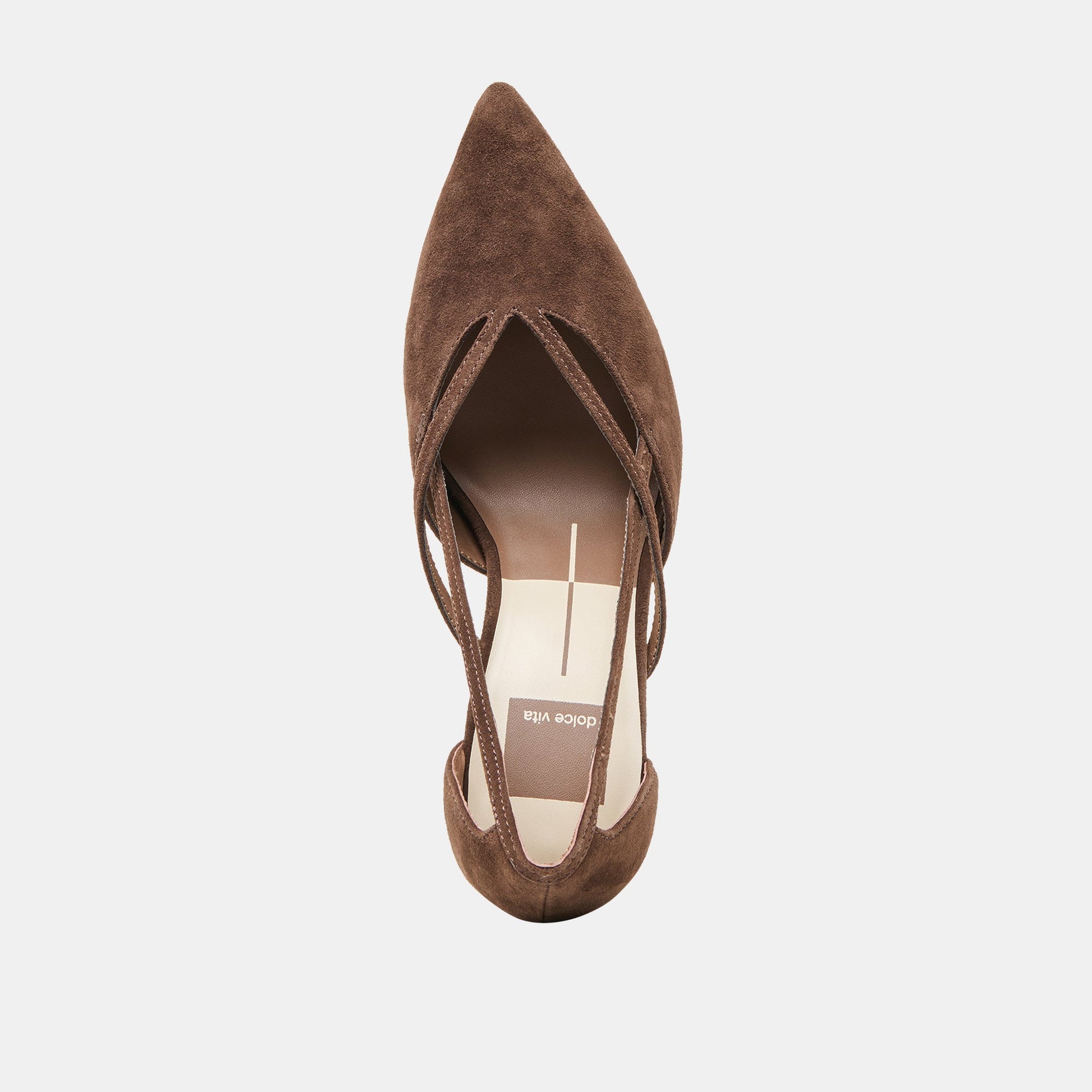 Kaine Dk Brown Suede Heels