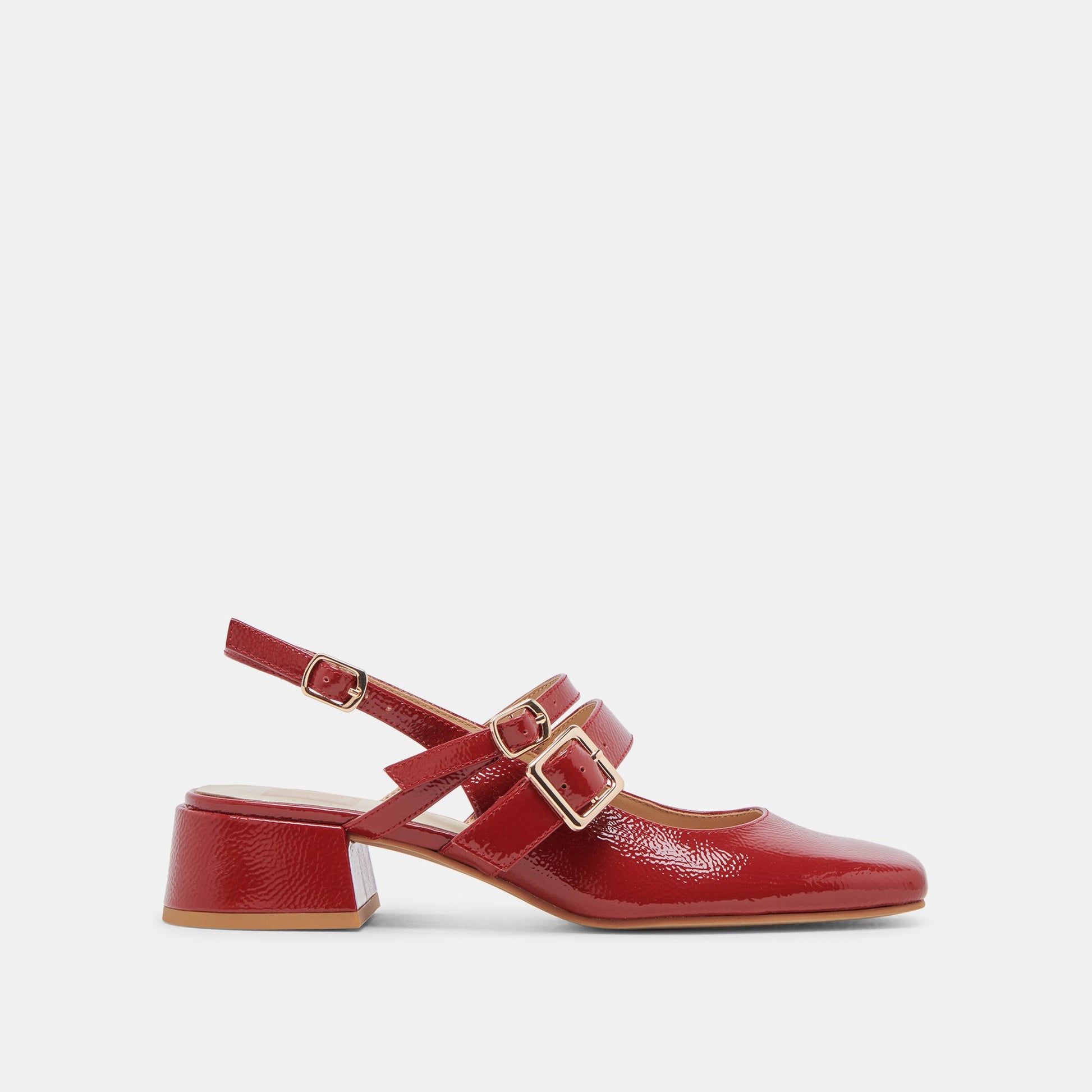 PATZY HEELS CRIMSON CRINKLE PATENT LEATHER
 – Dolce Vita