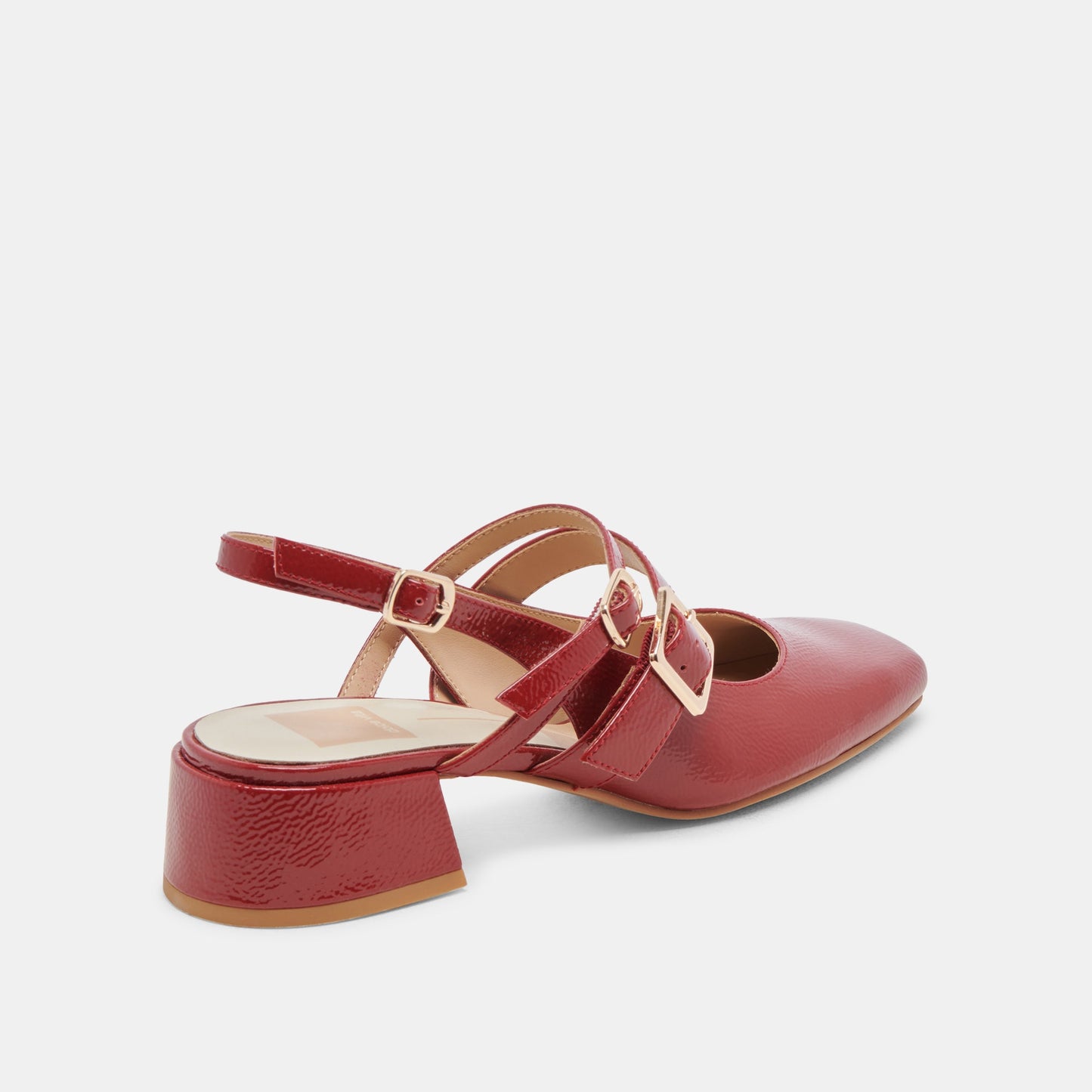 PATZY HEELS CRIMSON CRINKLE PATENT LEATHER
 – Dolce Vita