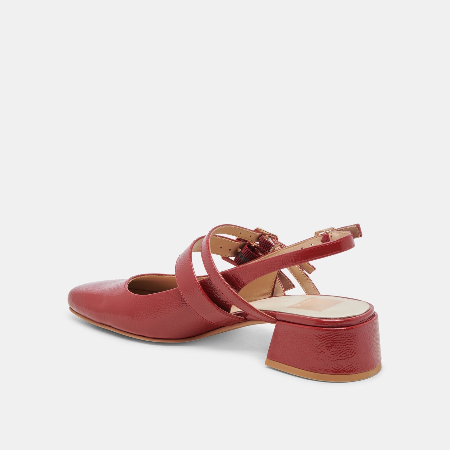 PATZY HEELS CRIMSON CRINKLE PATENT LEATHER
 – Dolce Vita