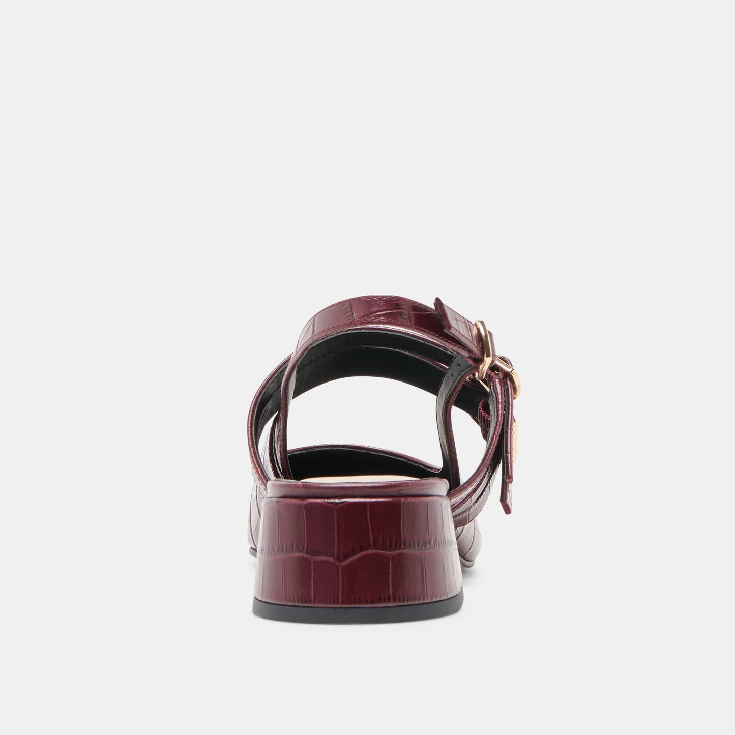 Patzy Oxblood Embossed Leather Heels