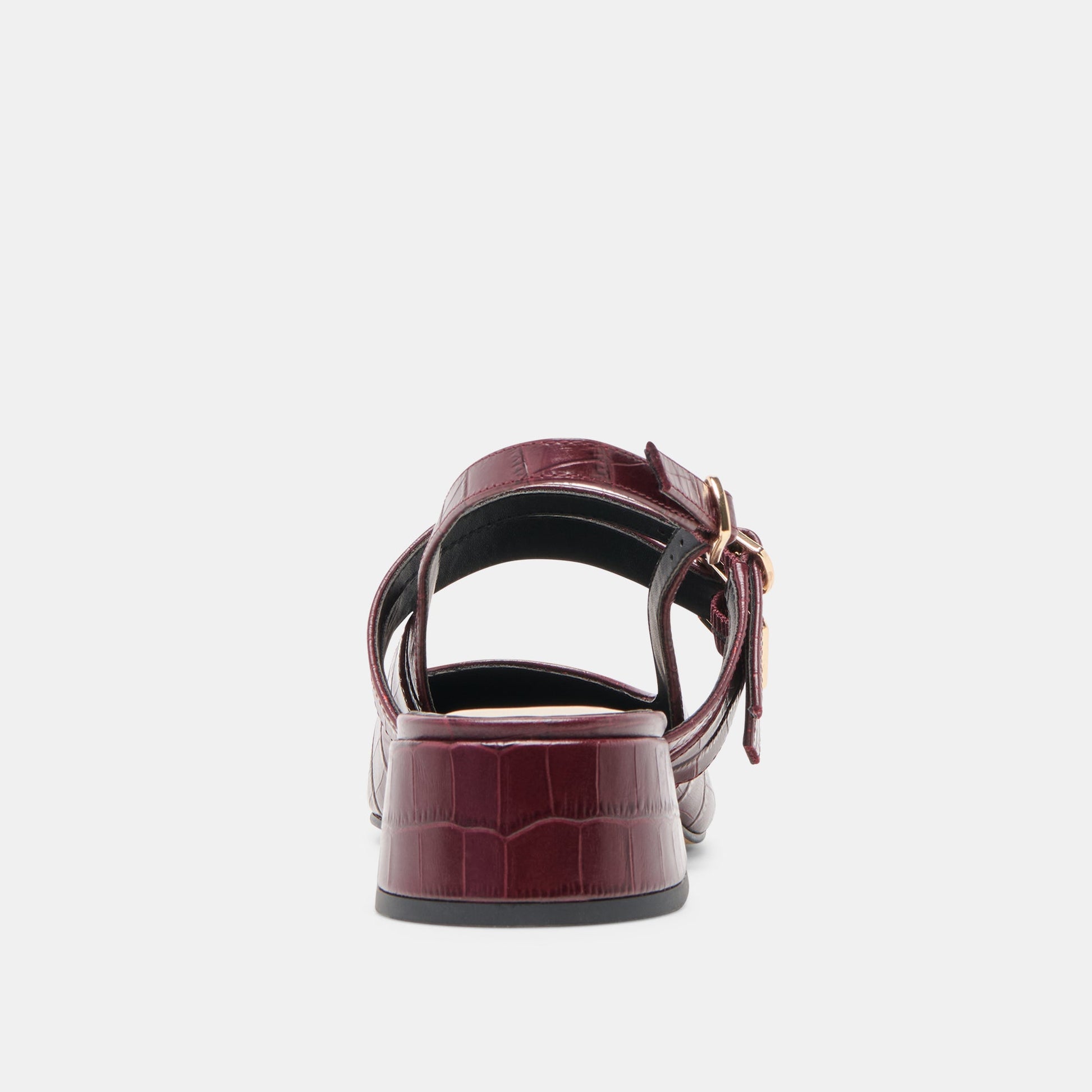 Patzy Oxblood Embossed Leather Heels