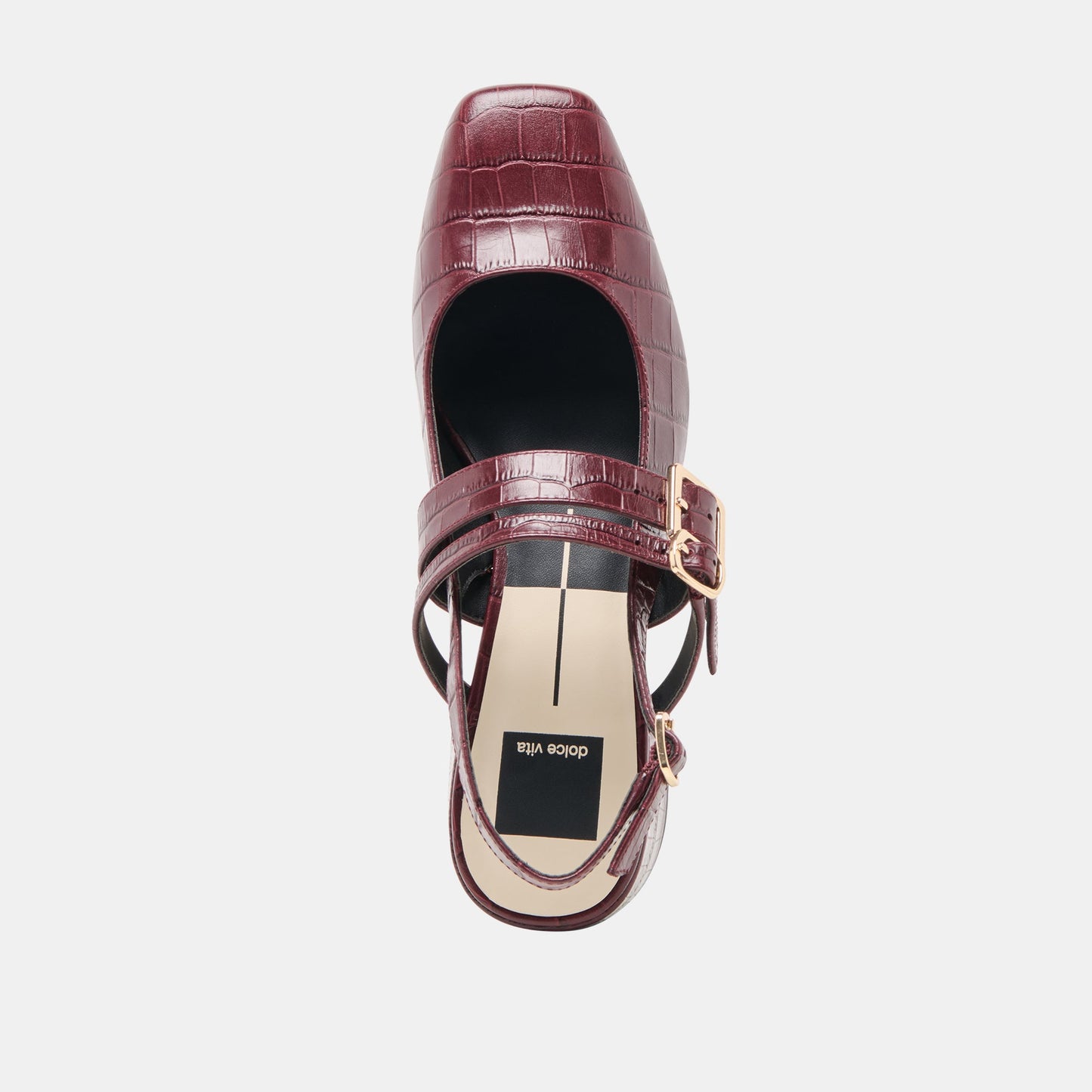 Patzy Oxblood Embossed Leather Heels