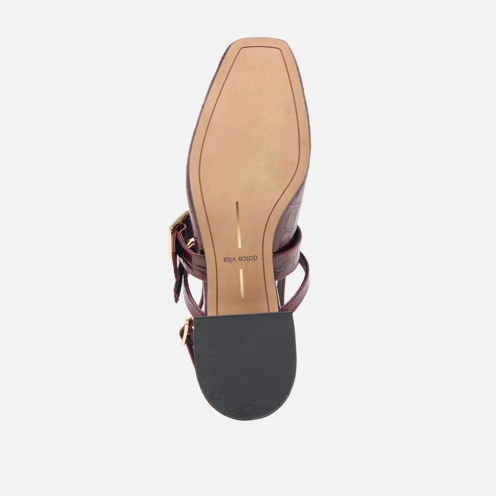 Patzy Oxblood Embossed Leather Heels