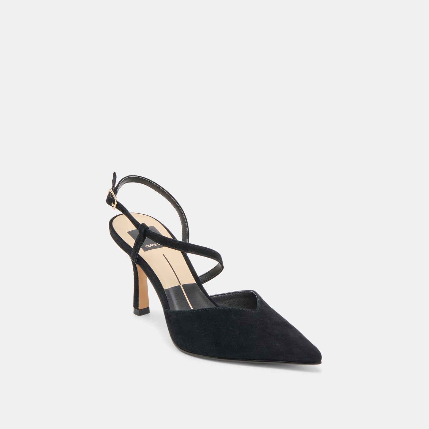 Kamra Onyx Suede Heels