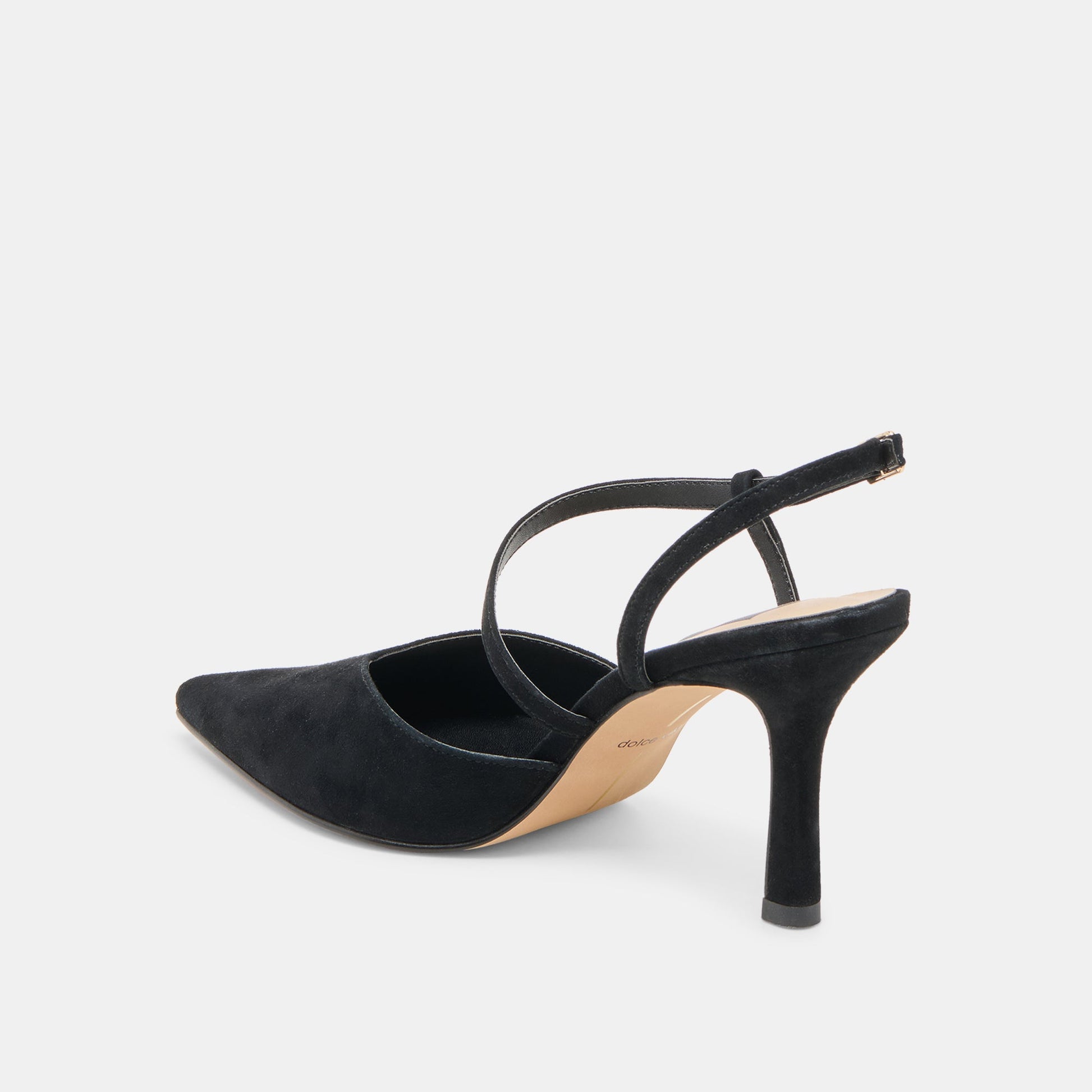 Kamra Onyx Suede Heels