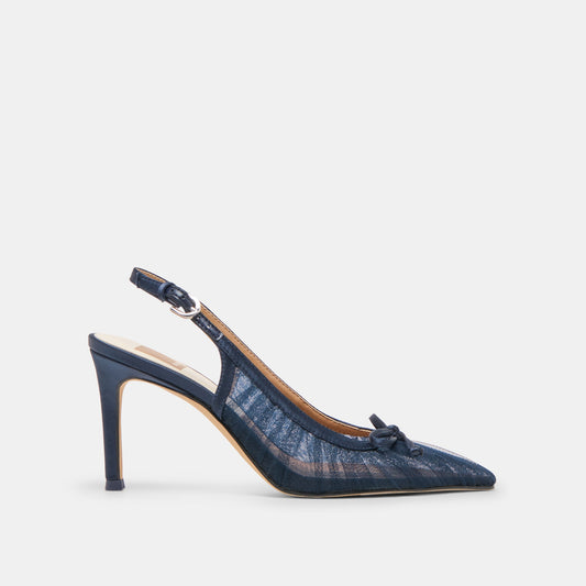 Yela Navy Tulle Heels