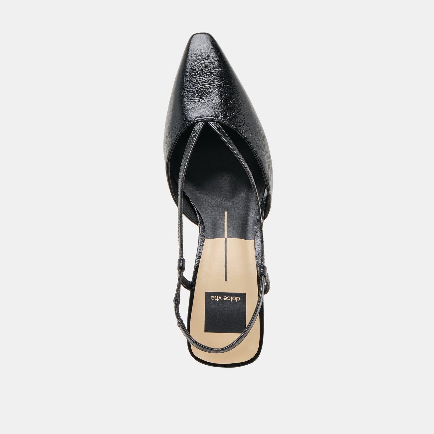 Ginay Black Leather Heels