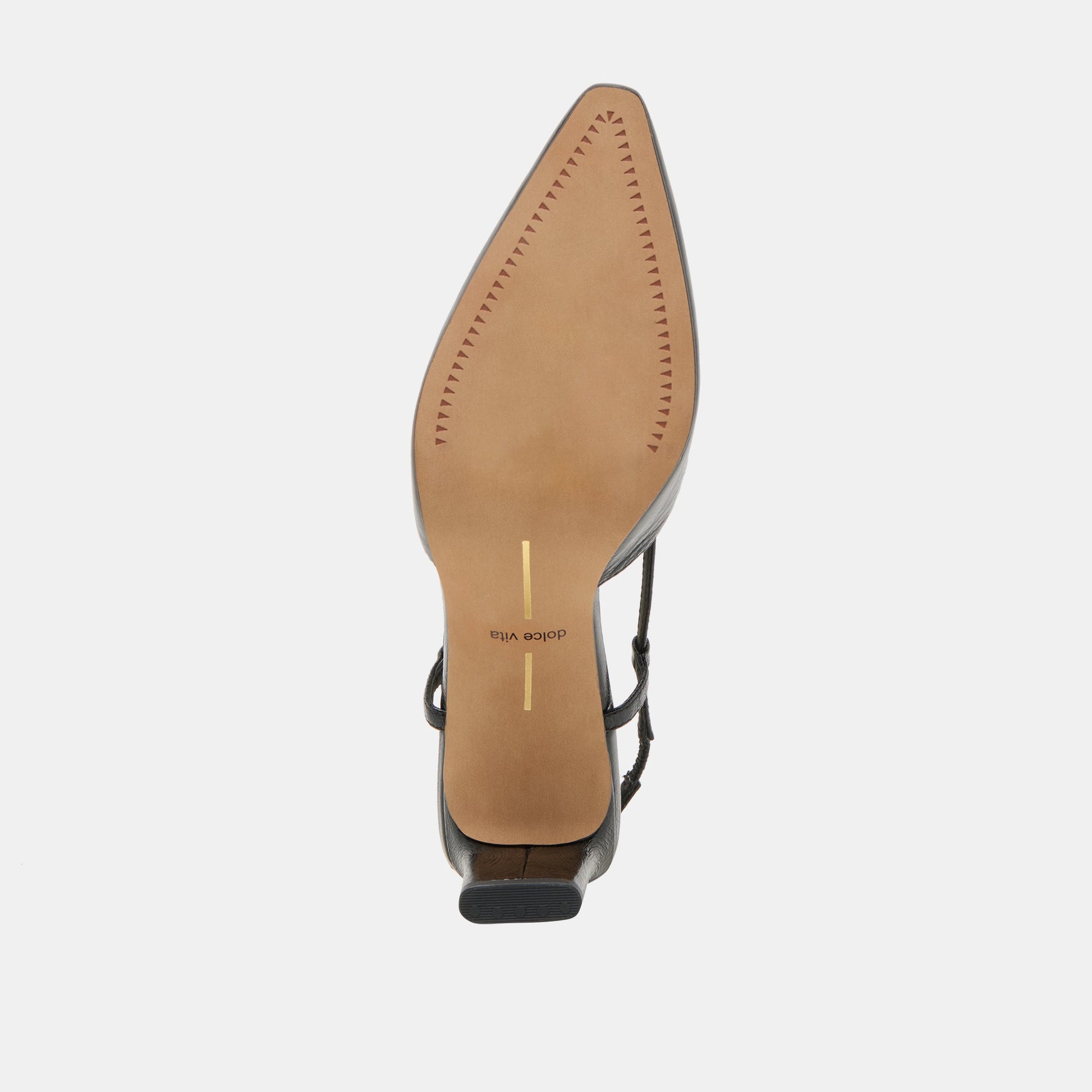 Ginay Black Leather Heels