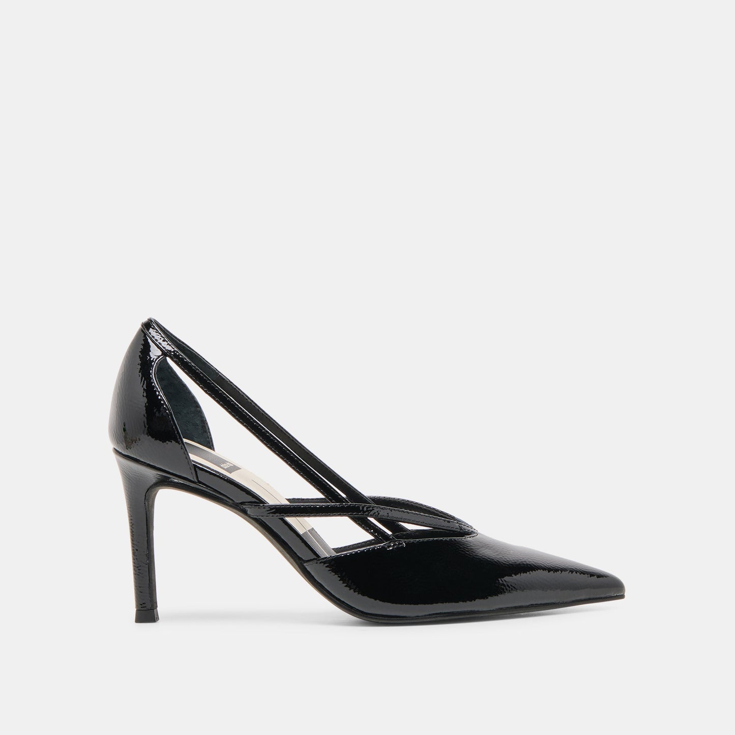 Kaine Midnight Crinkle Patent Leather Heels