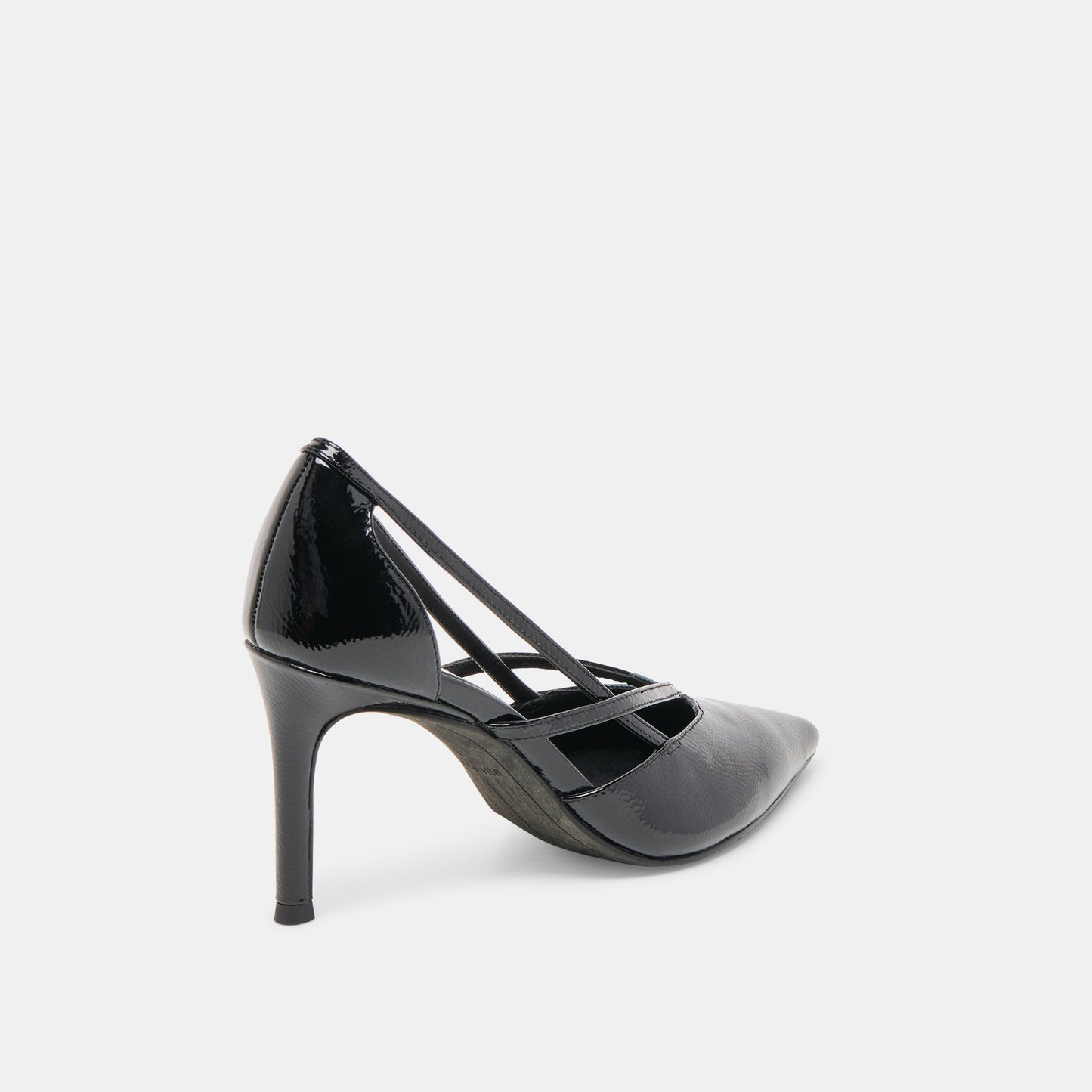 Kaine Midnight Crinkle Patent Leather Heels