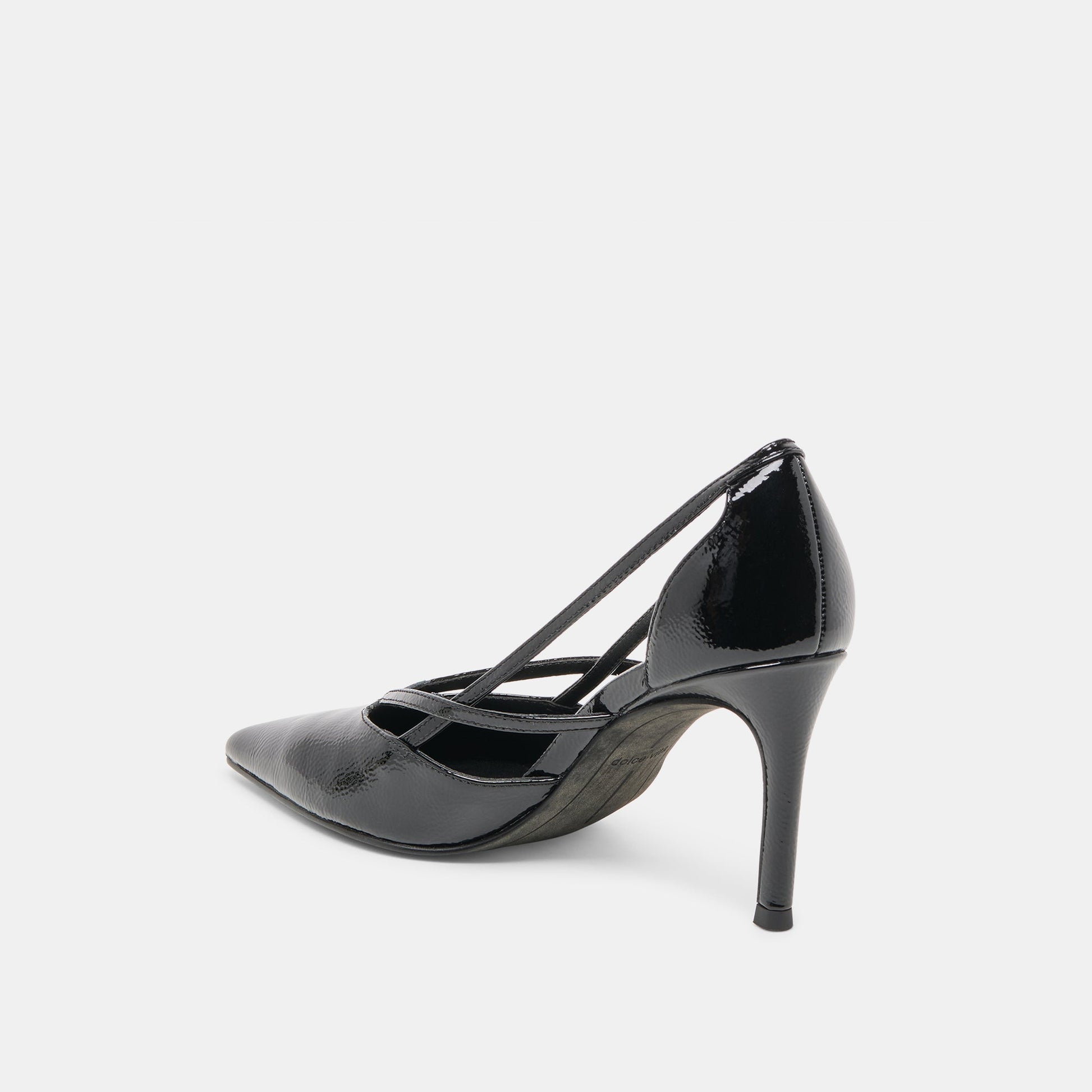 Kaine Midnight Crinkle Patent Leather Heels