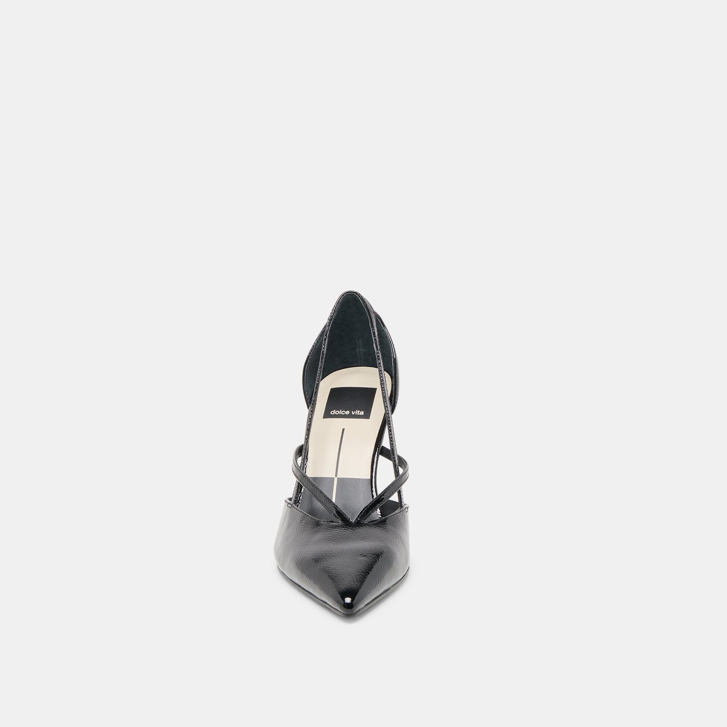 Kaine Midnight Crinkle Patent Leather Heels