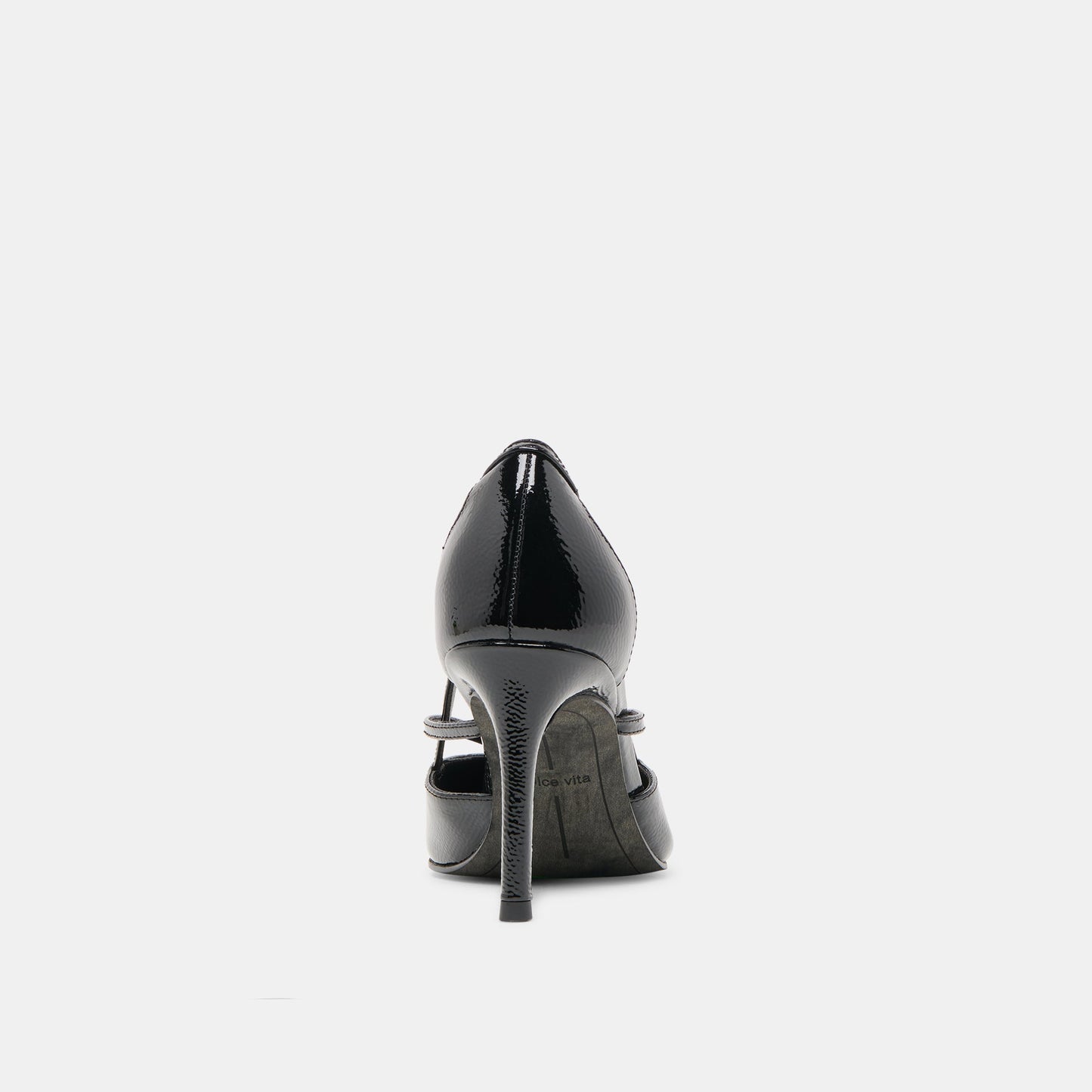 Kaine Midnight Crinkle Patent Leather Heels