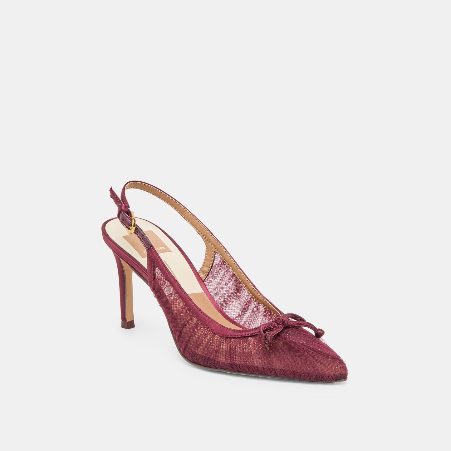 Yela Cranberry Tulle Heels
