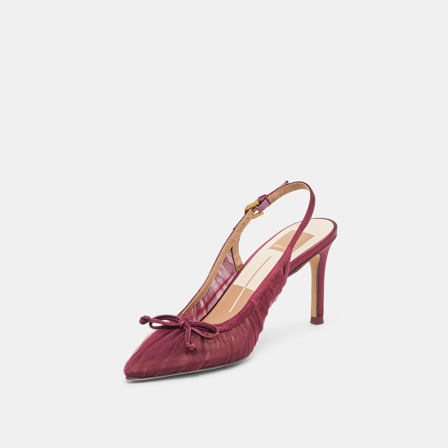 Yela Cranberry Tulle Heels