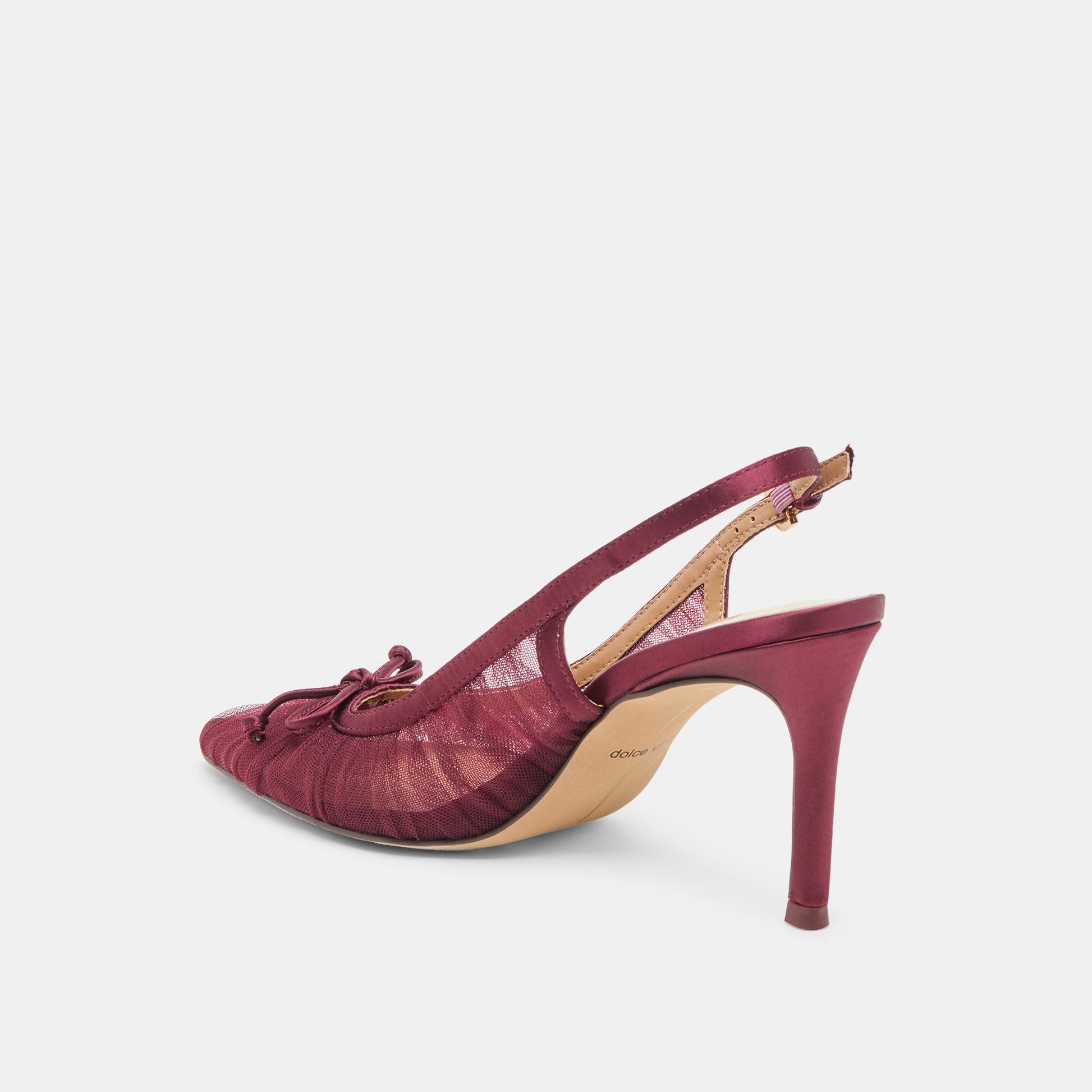 Yela Cranberry Tulle Heels