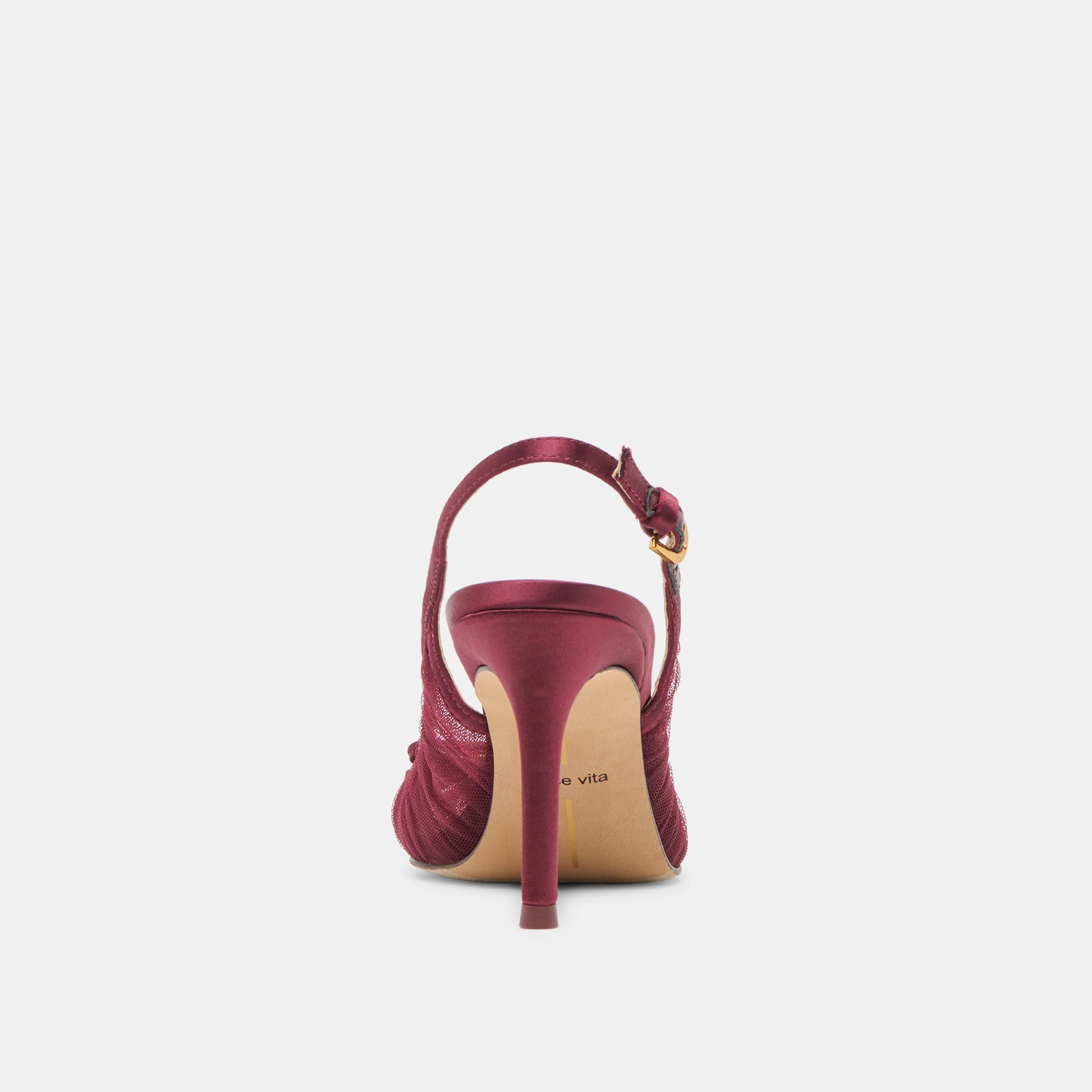Yela Cranberry Tulle Heels