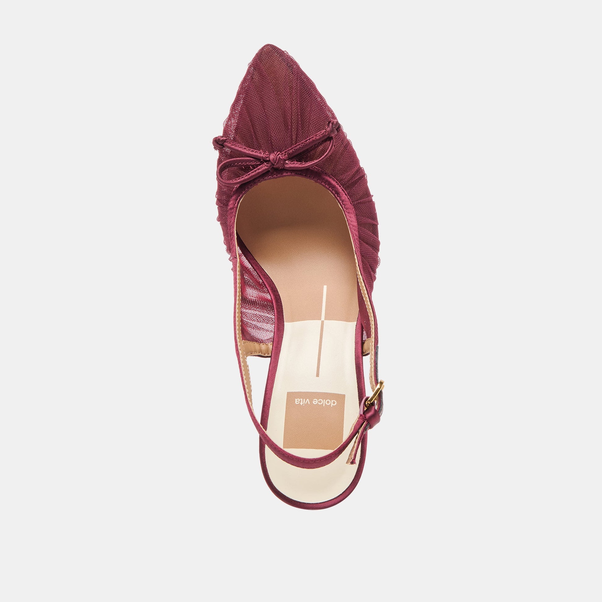 Yela Cranberry Tulle Heels