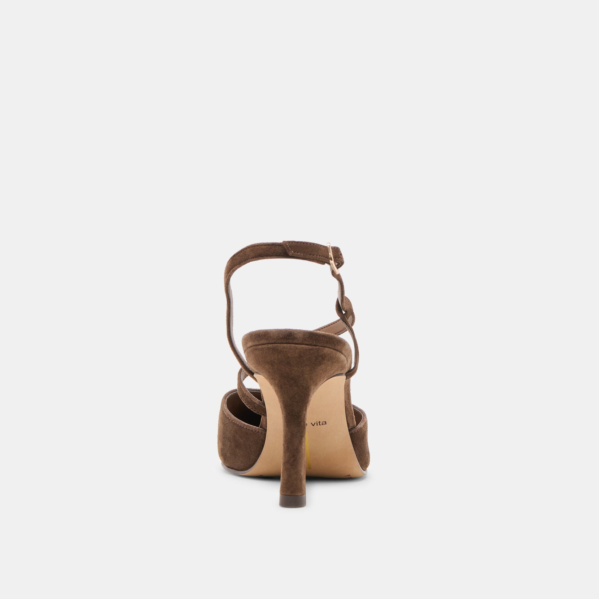 Kamra Dk Brown Suede Heels
