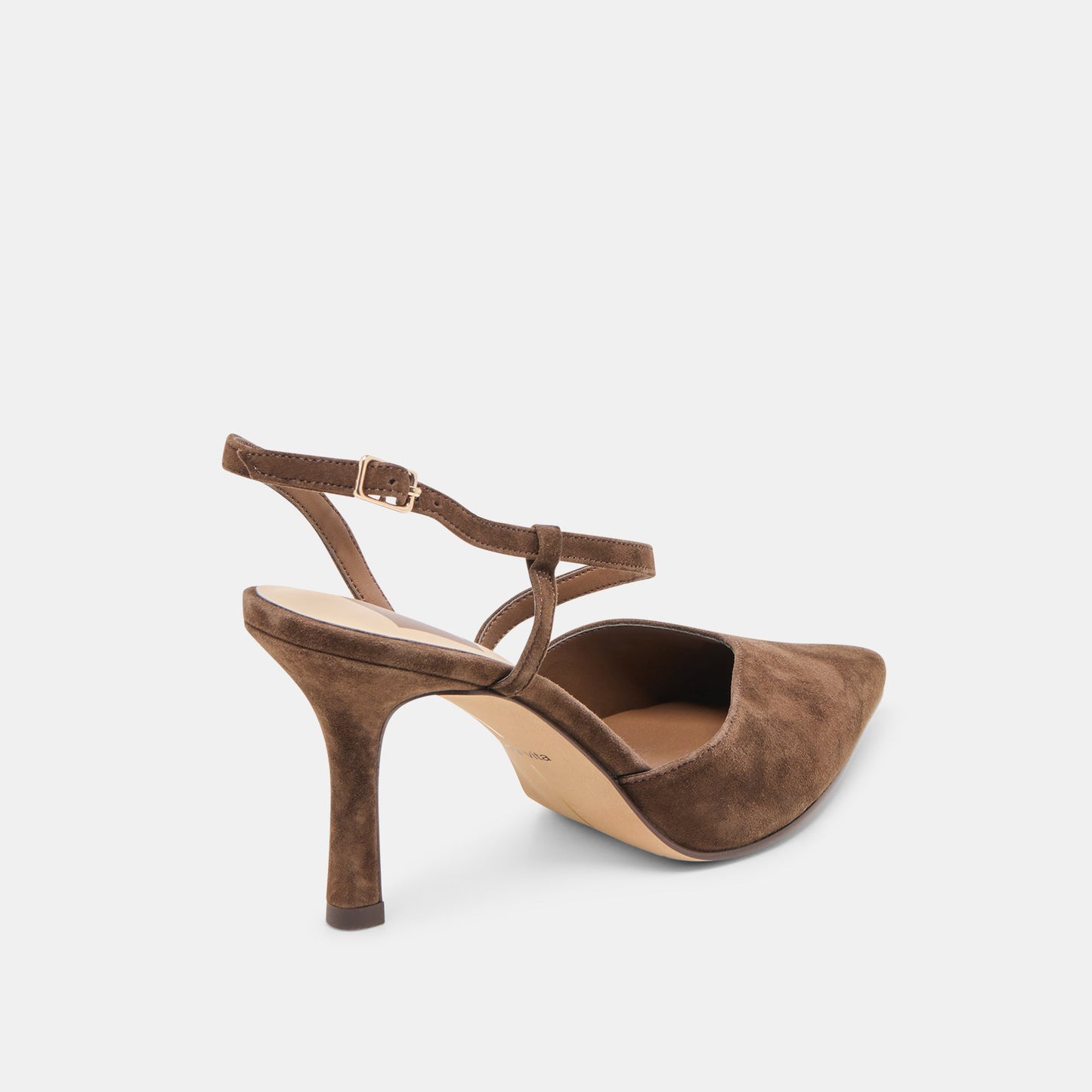 Kamra Dk Brown Suede Heels
