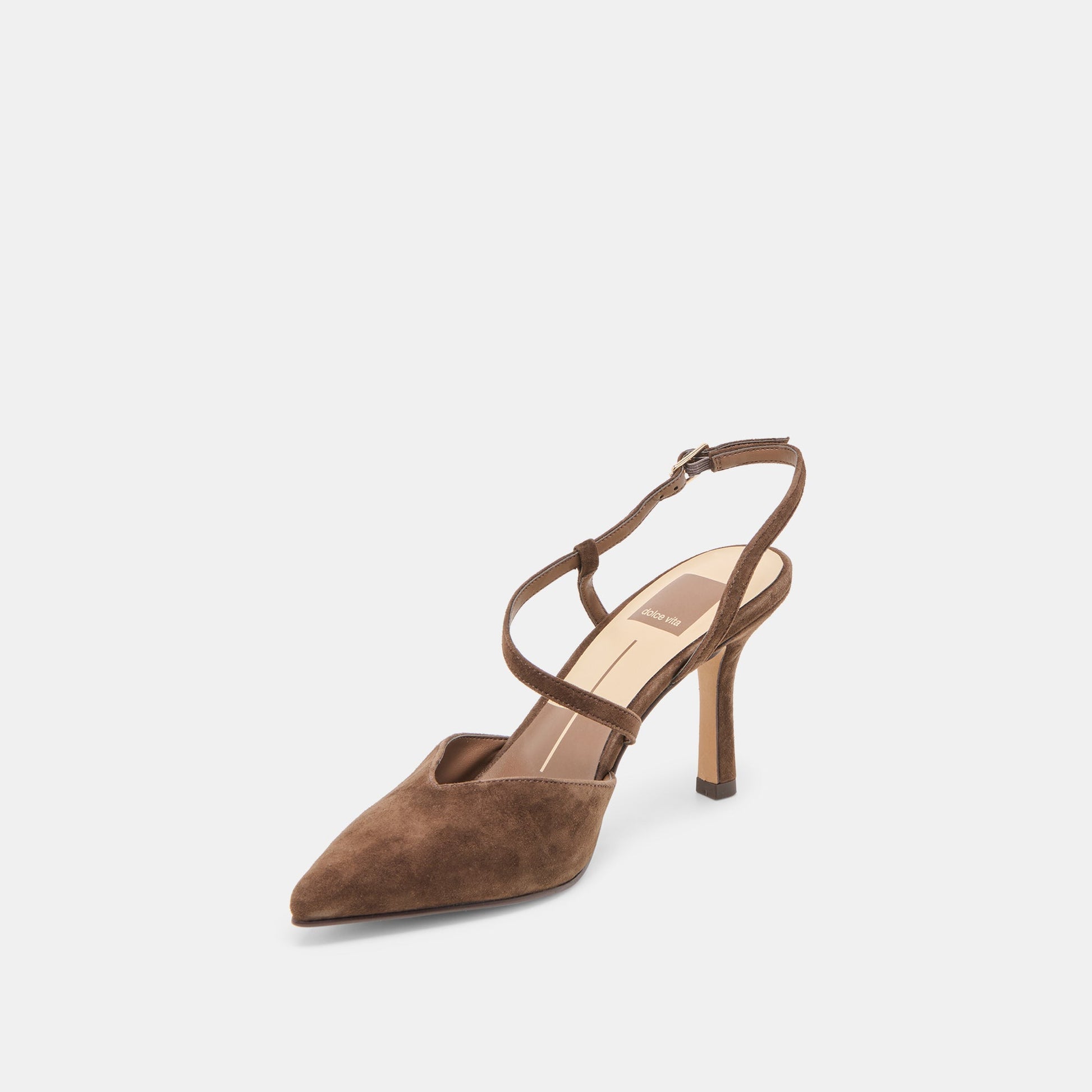Kamra Dk Brown Suede Heels