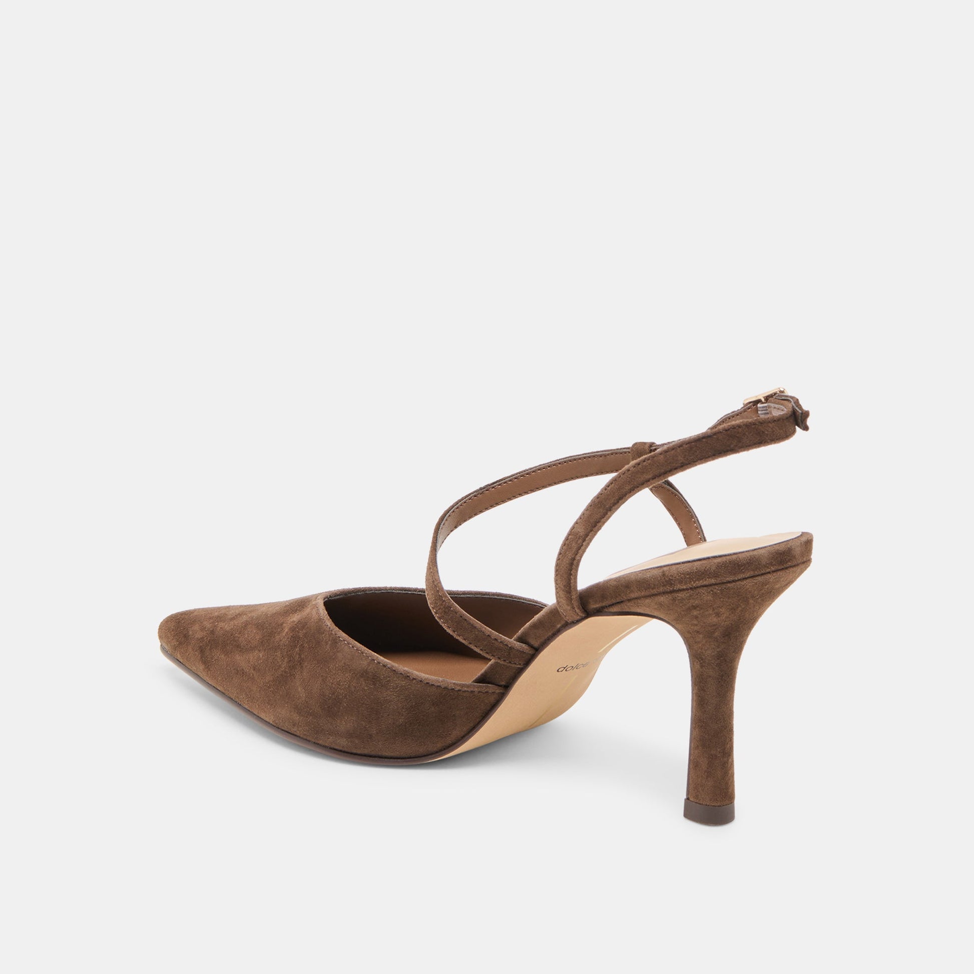 Kamra Dk Brown Suede Heels