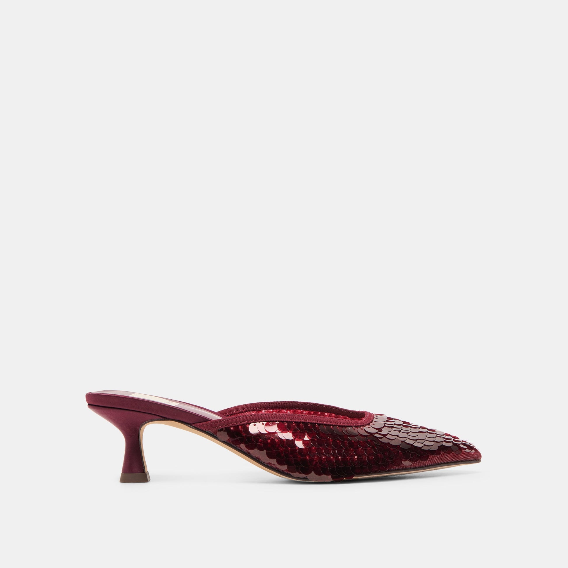 Cleo Cranberry Sequin Heels