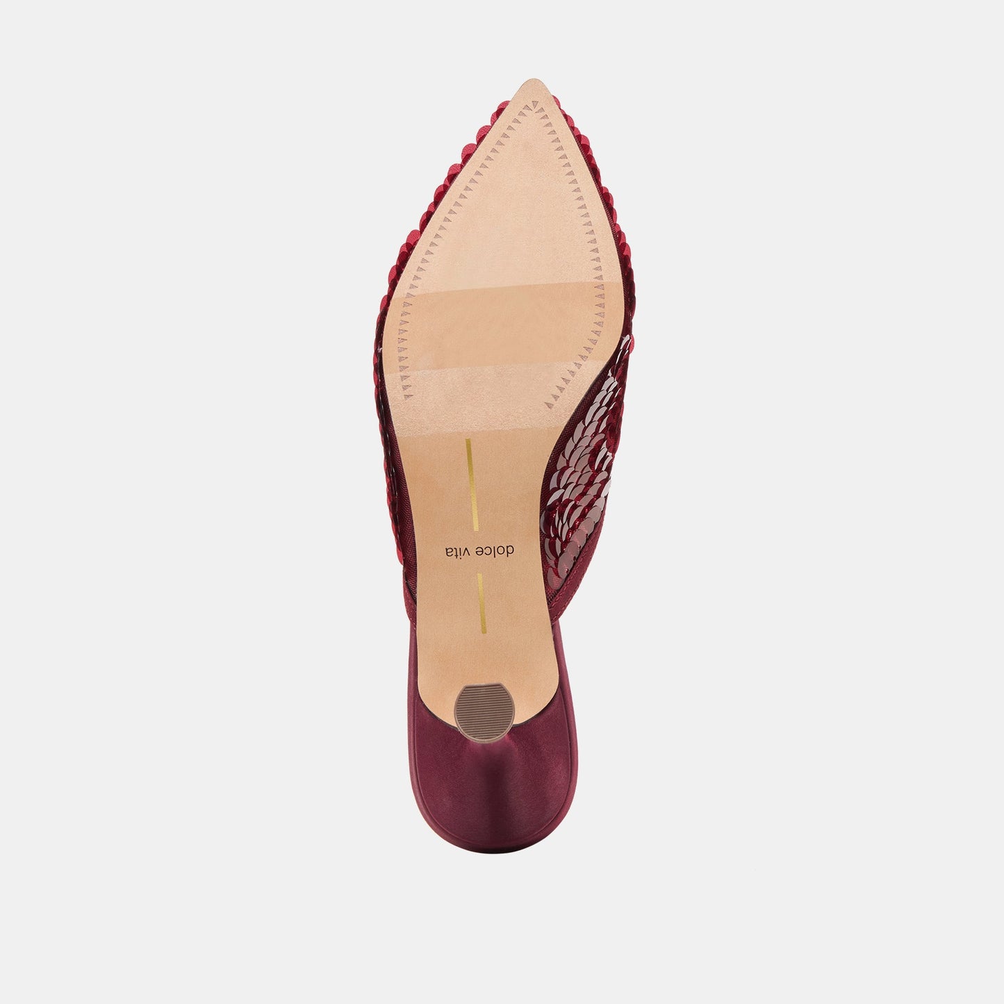 Cleo Cranberry Sequin Heels