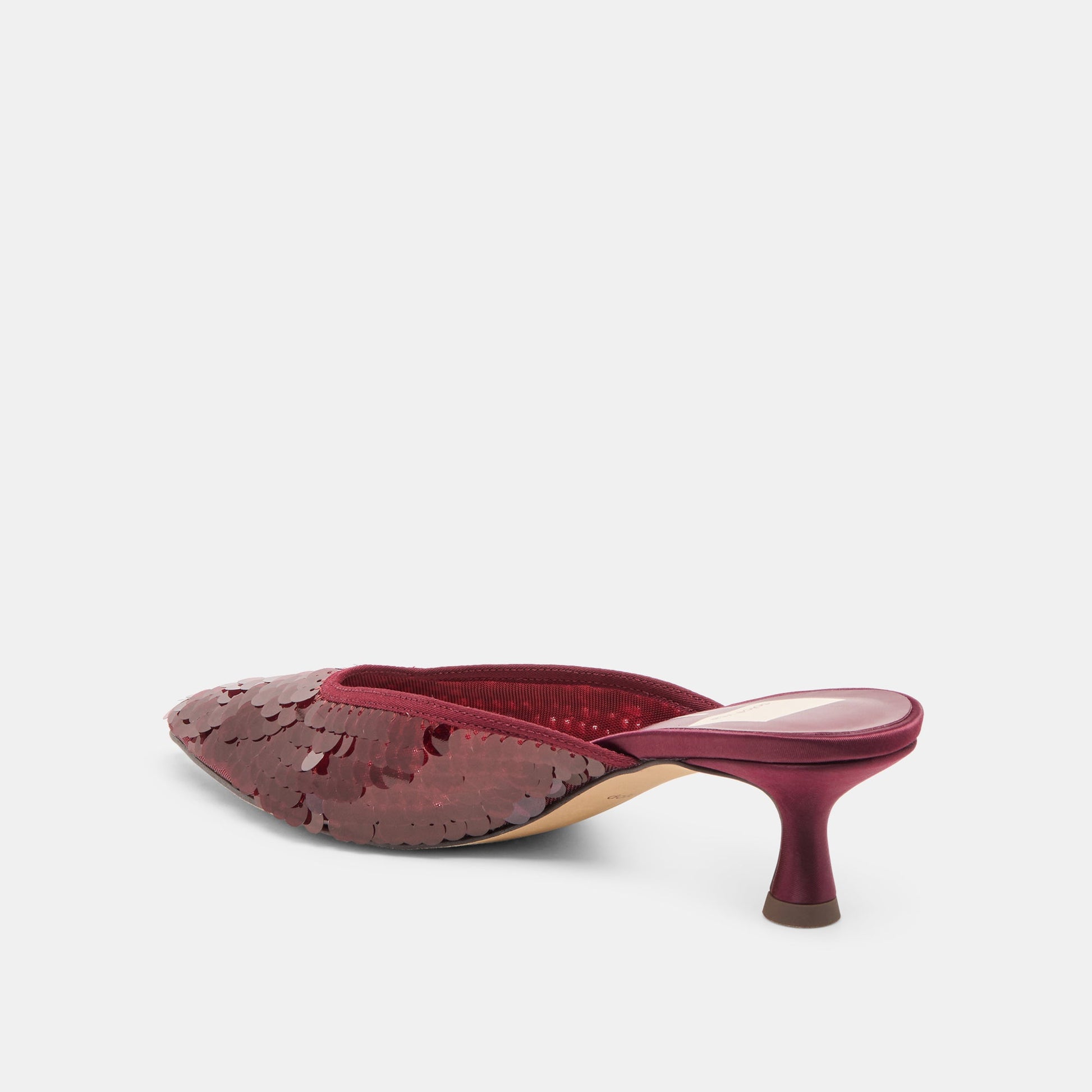 Cleo Cranberry Sequin Heels