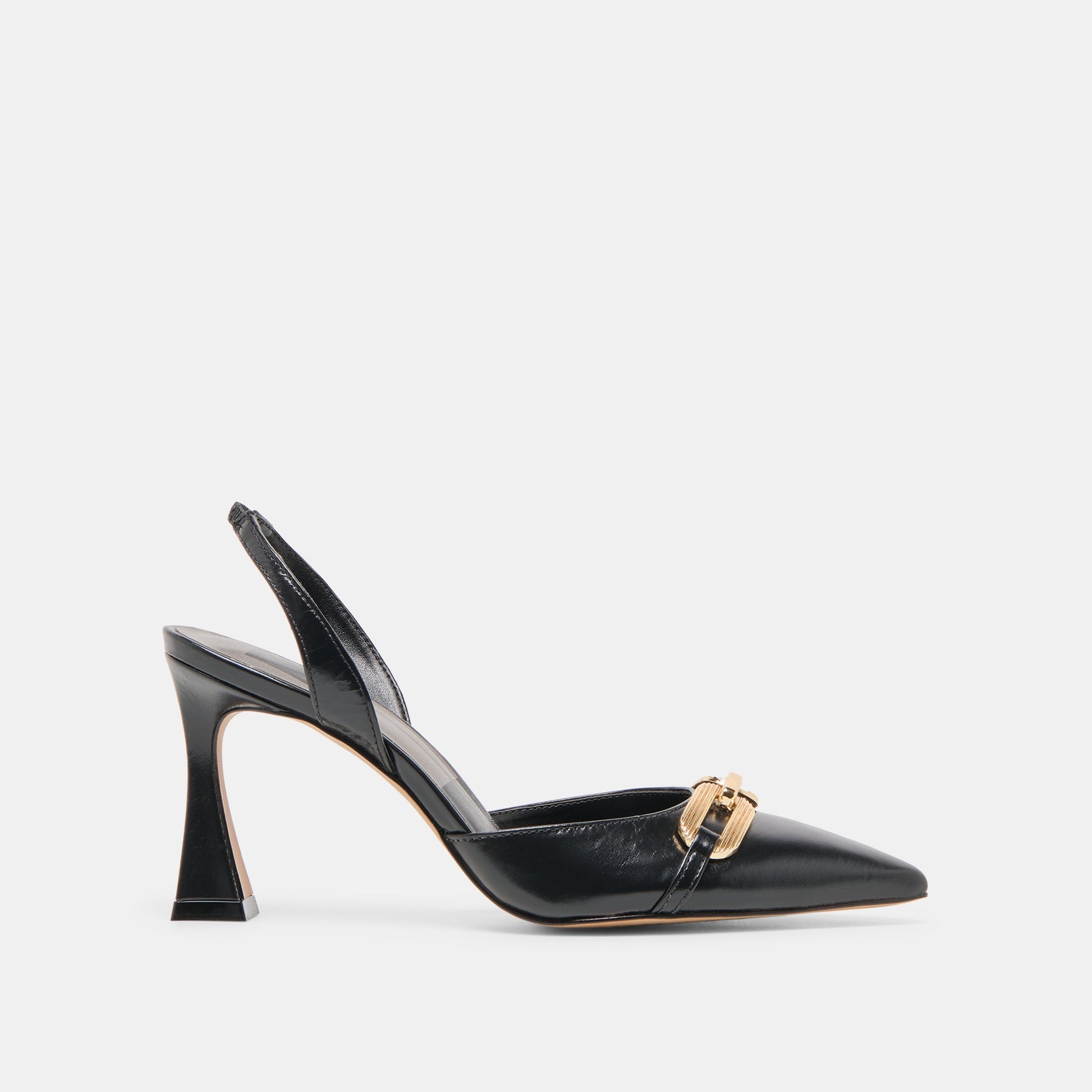 Malik Midnight Crinkle Patent Heels