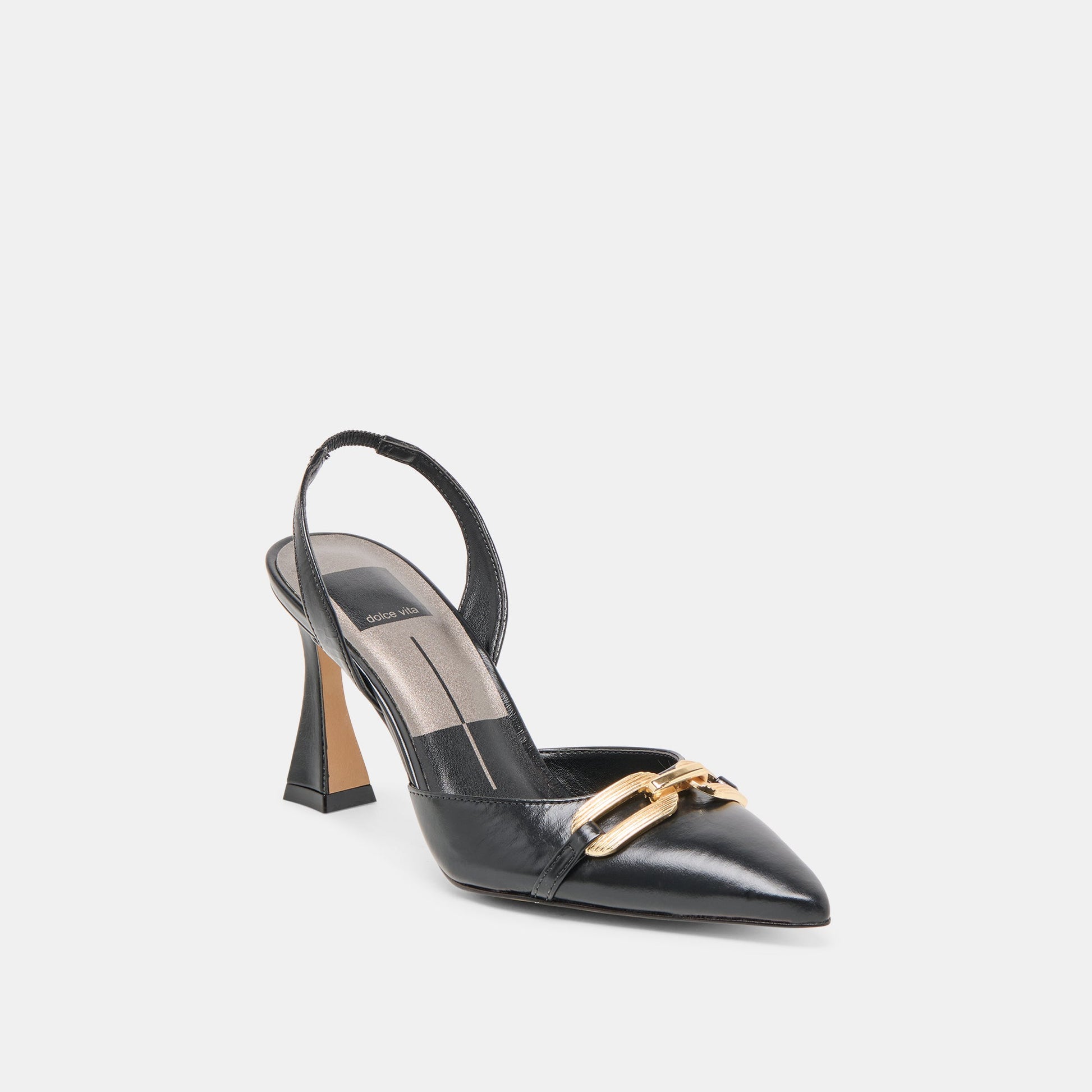 Malik Midnight Crinkle Patent Heels