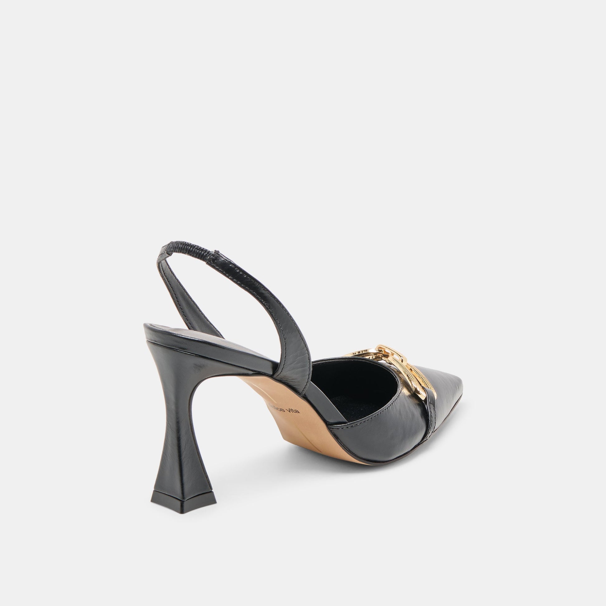 Malik Midnight Crinkle Patent Heels