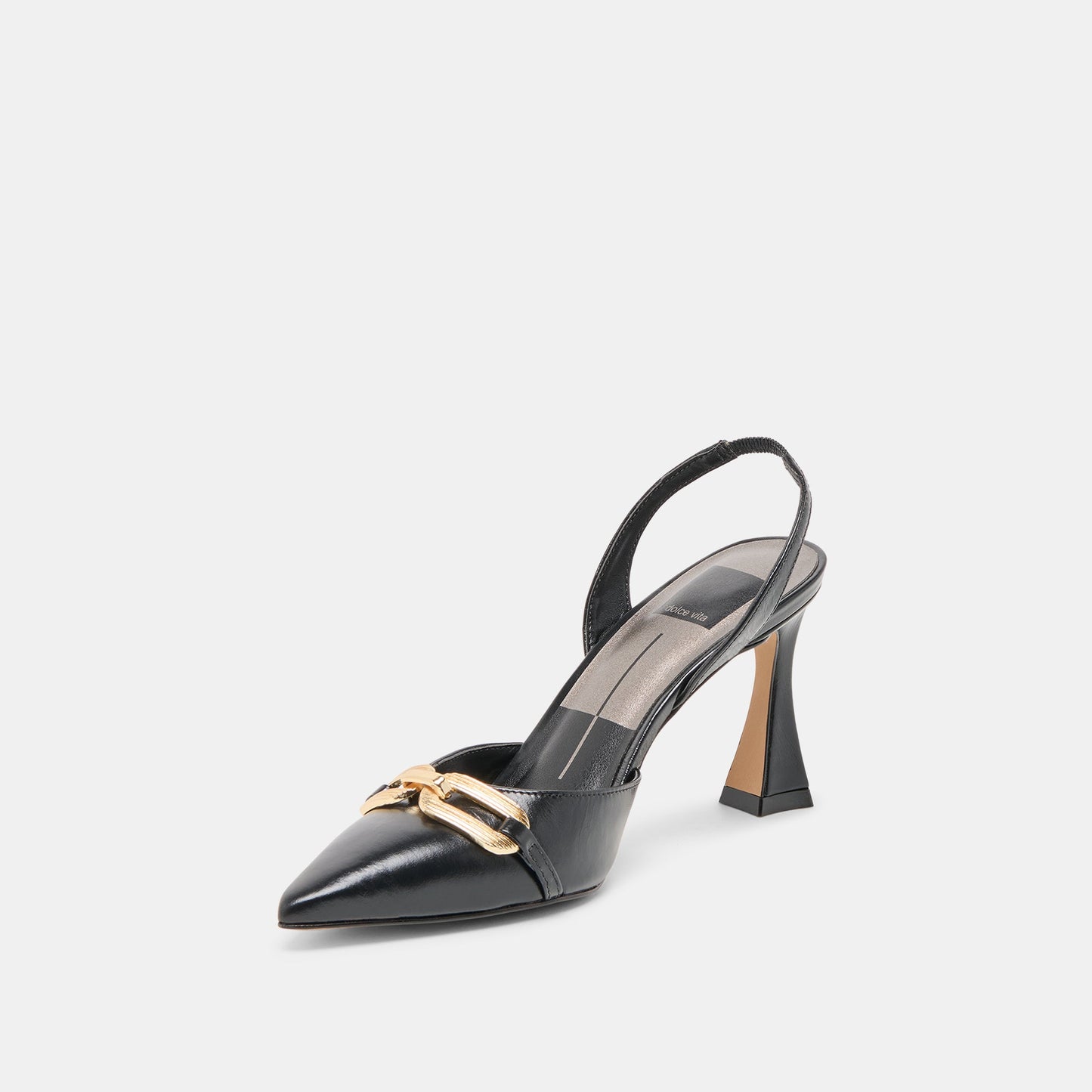 Malik Midnight Crinkle Patent Heels