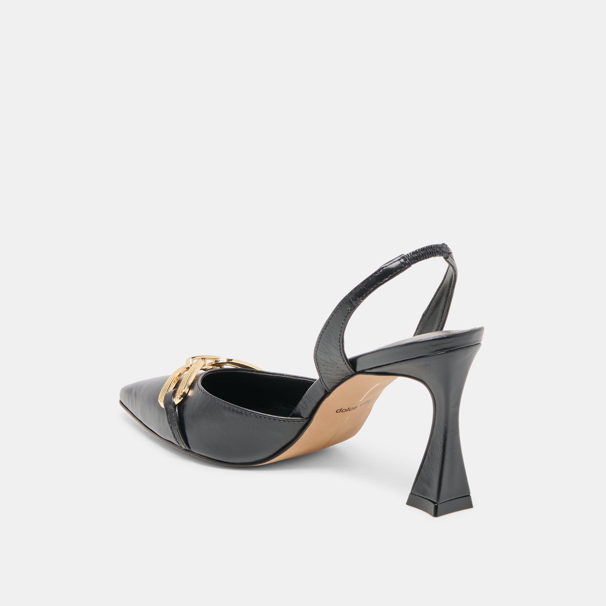 Malik Midnight Crinkle Patent Heels