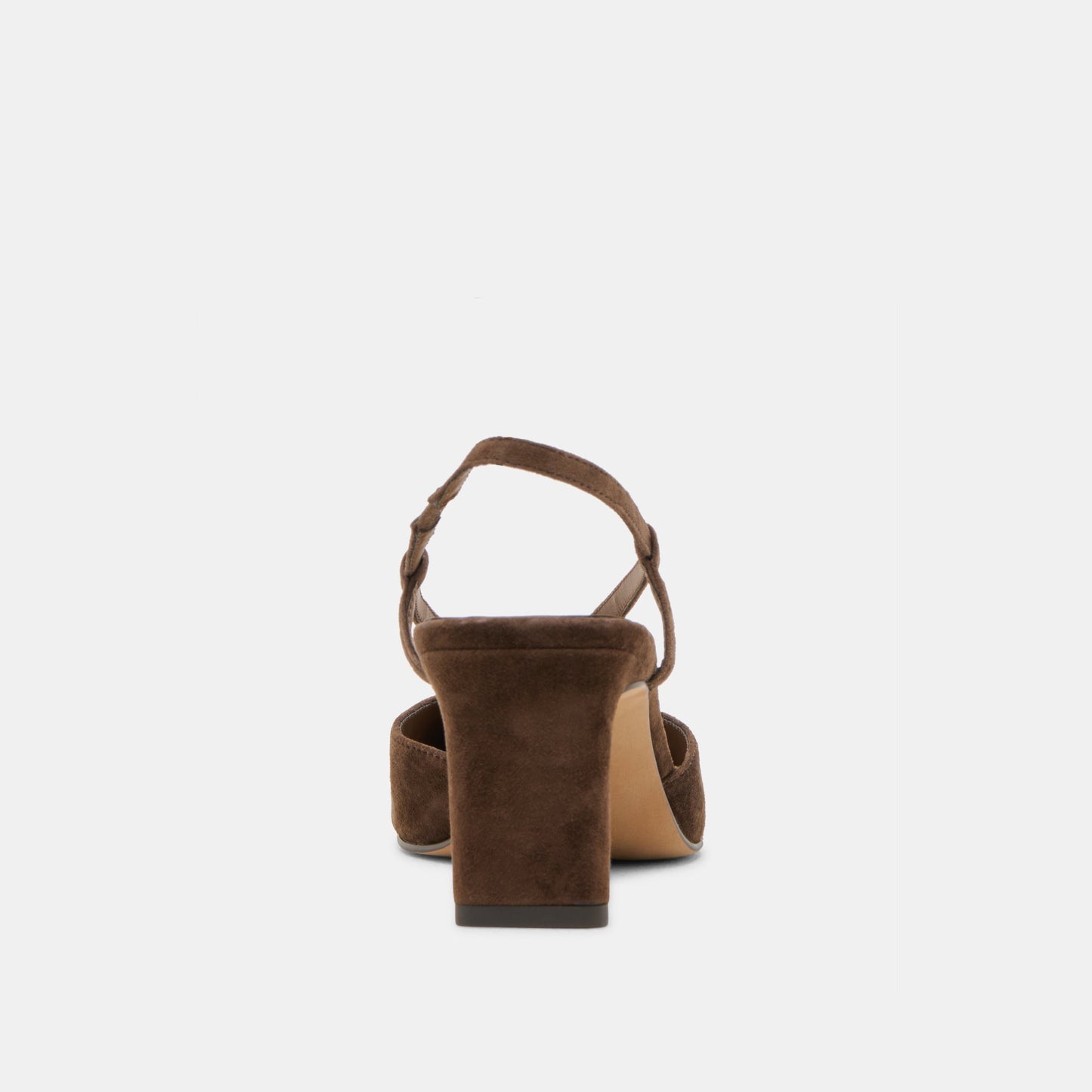 Ginay Dk Brown Suede Heels